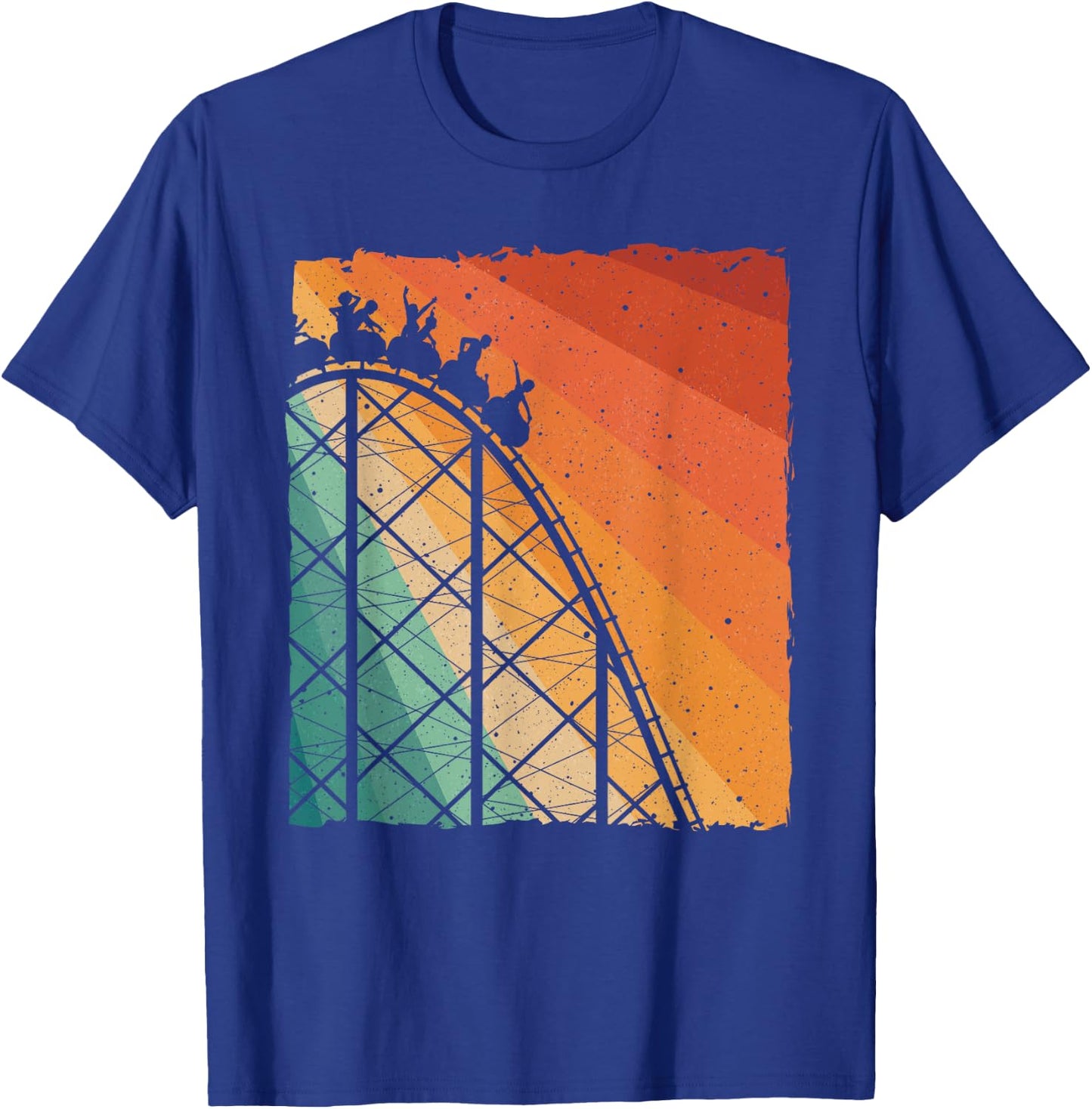 Cute Vintage Roller Coaster Design Men Women Amusement Park T-Shirt - T-Shirt | Royal