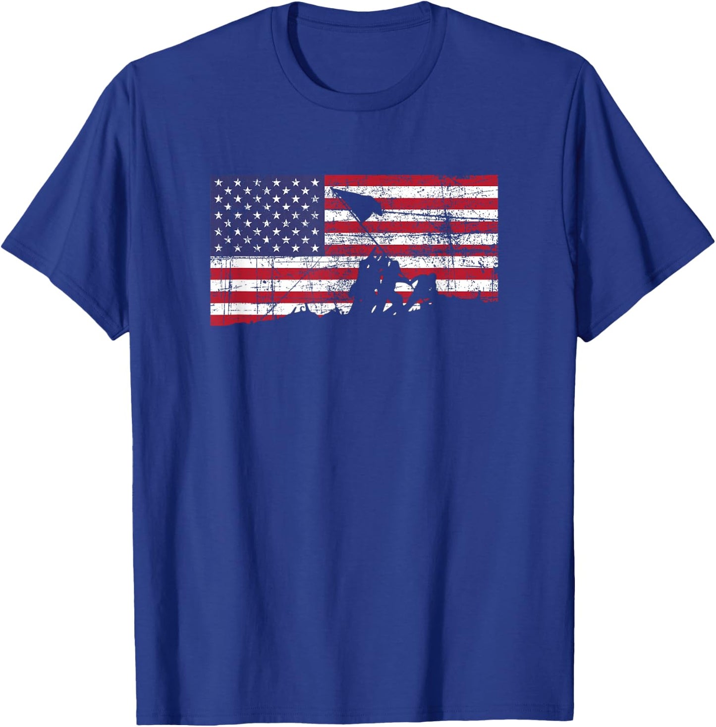American Flag Patriot Battle of Iwo Jima T-Shirt - T-Shirt | Royal