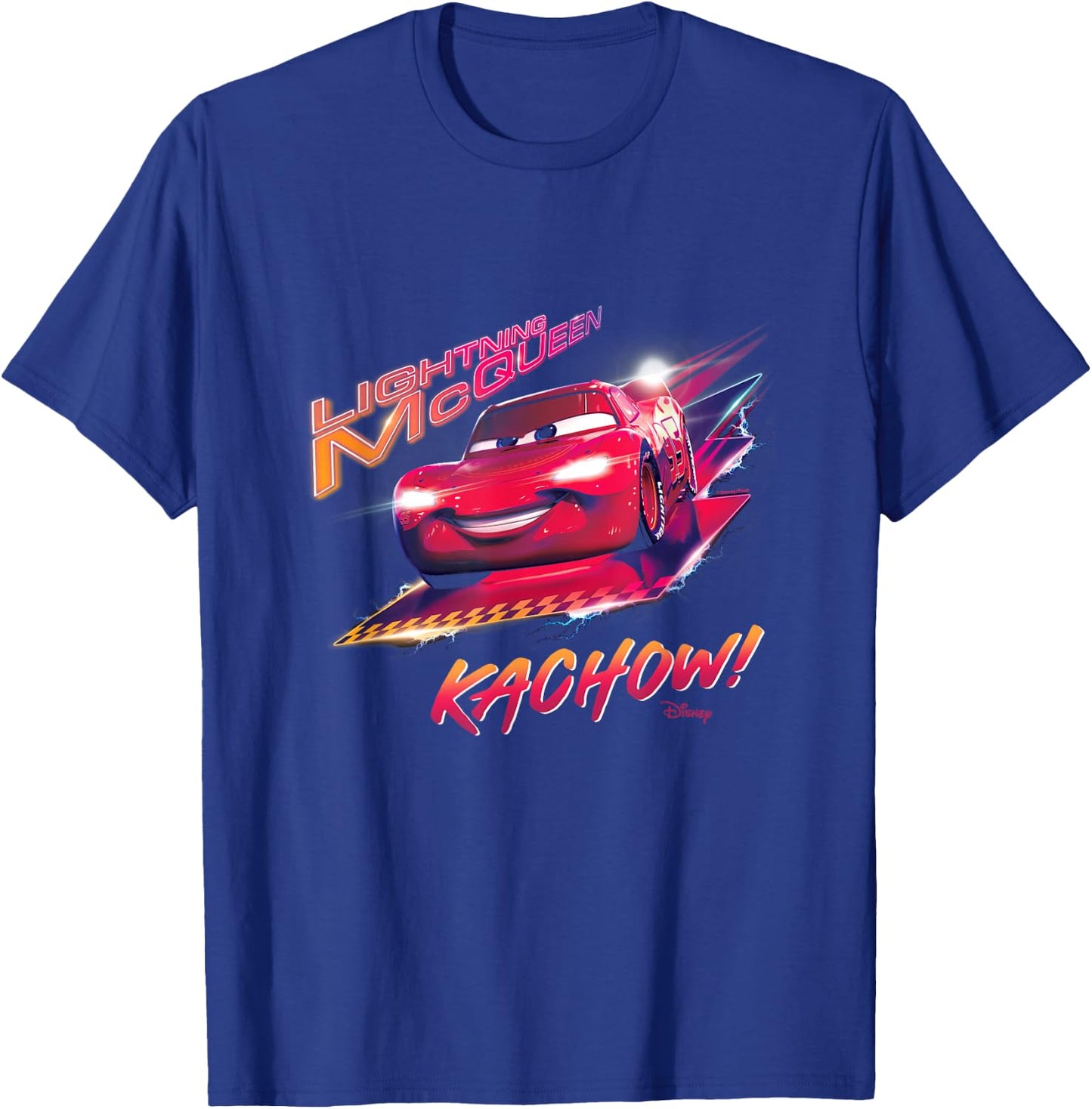 Cars - Kachow Lightning McQueen T-Shirt - T-Shirt | Royal