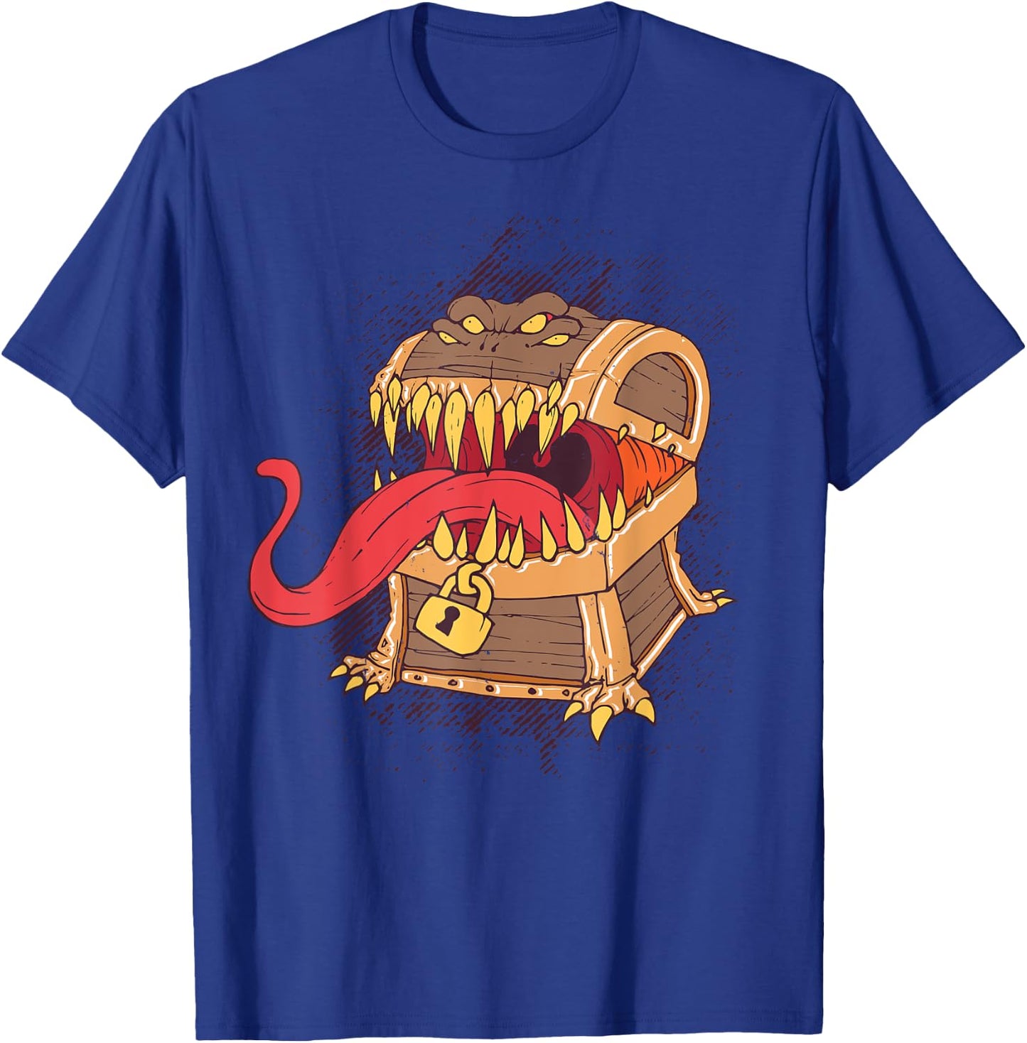Mimic Dice Chest Treasure Tabletop Game RPG Gaming Gamer T-Shirt - T-Shirt | Royal