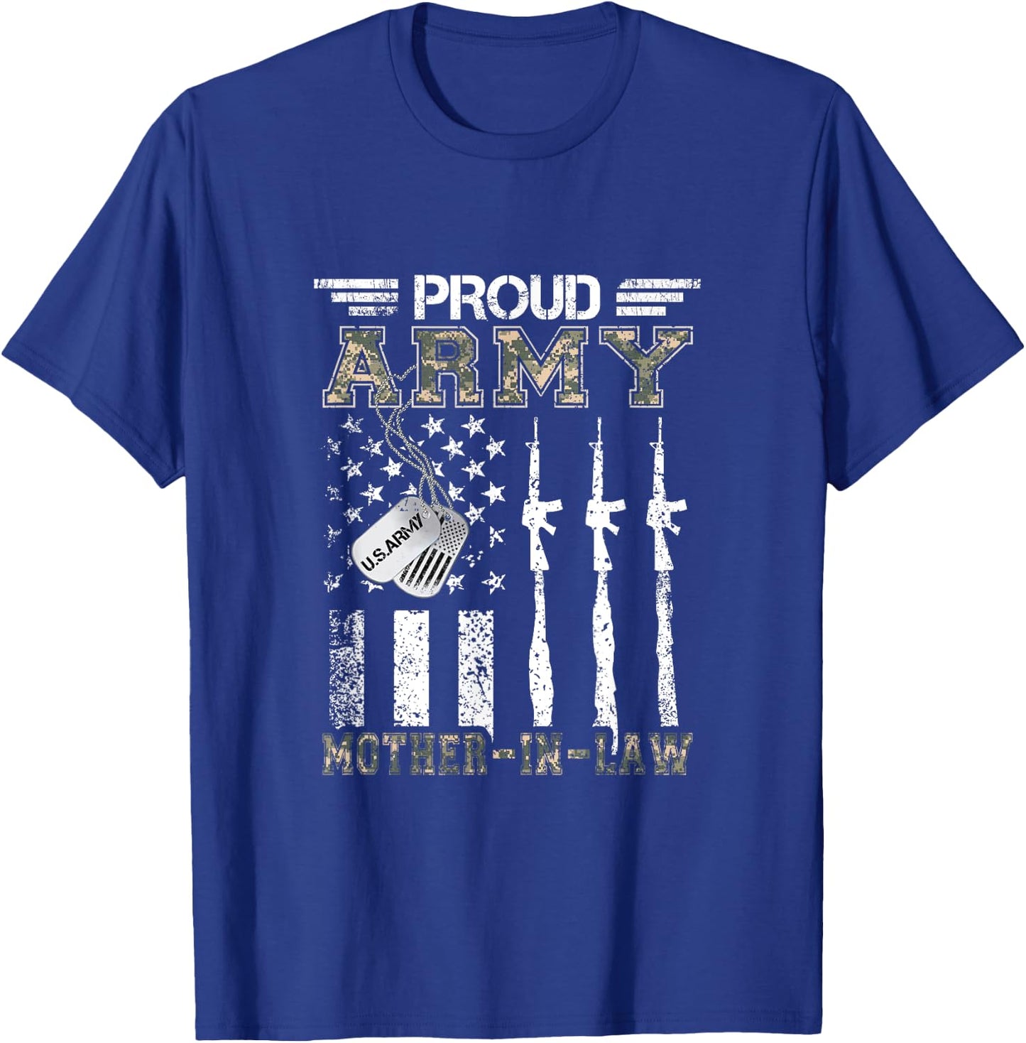 Proud Army Mother-In-Law US Army Mother-In-Law Gifts T-Shirt - T-Shirt | Royal