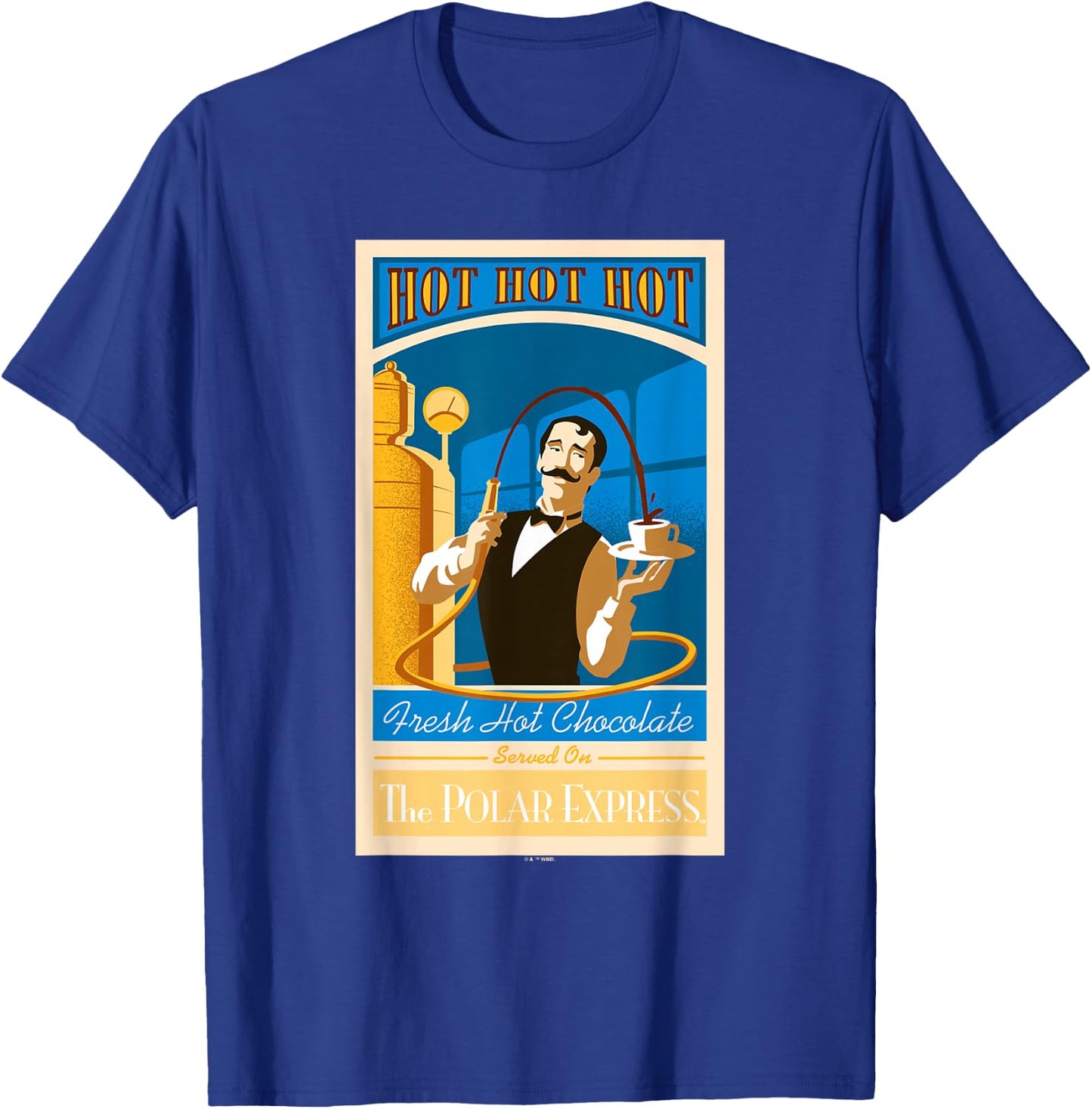The Polar Express Christmas, Serving Hot, Hot Chocolate T-Shirt - T-Shirt | Royal