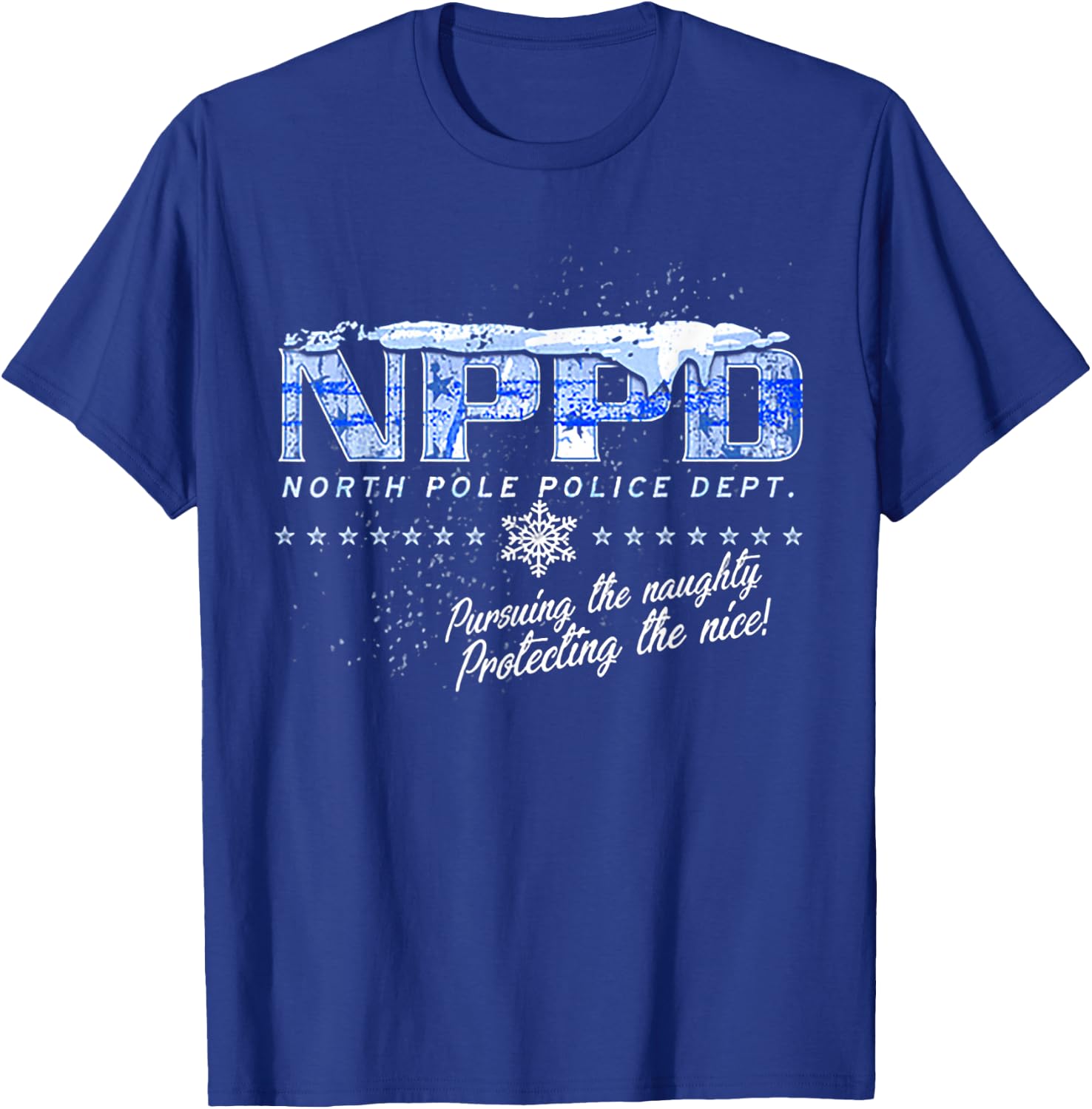 NPPD North Pole Police Department T-Shirt - T-Shirt | Royal