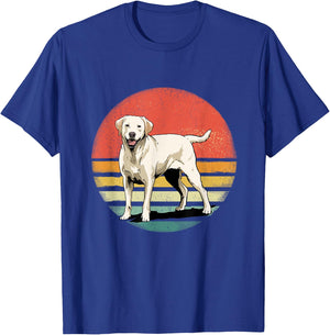 Labrador Retriever Dog Retro Labrador Lover Pet Lab Mom Dad T-Shirt - T-Shirt | Royal