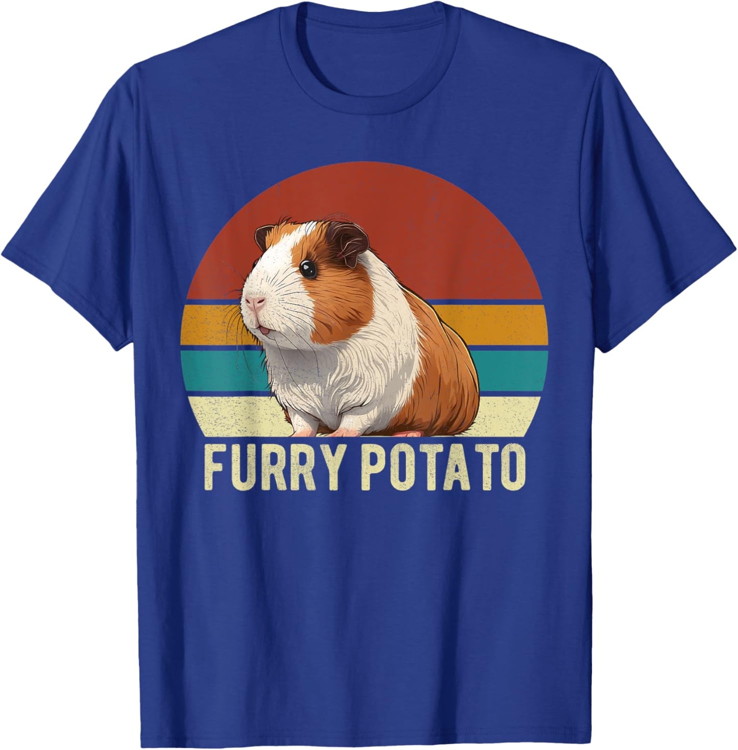 Guinea Pig Shirt Furry Potato Vintage Guinea Pig Funny T-Shirt - T-Shirt | Royal