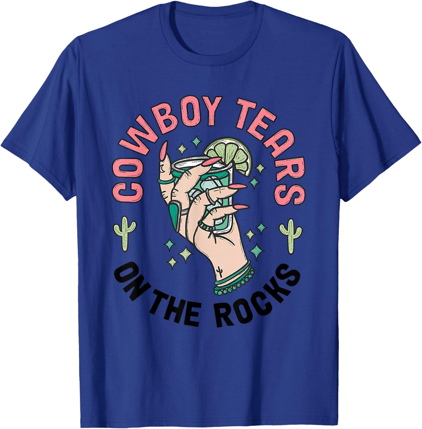 Cowboy Tears On The Rocks Vintage T-Shirt - T-Shirt | Royal
