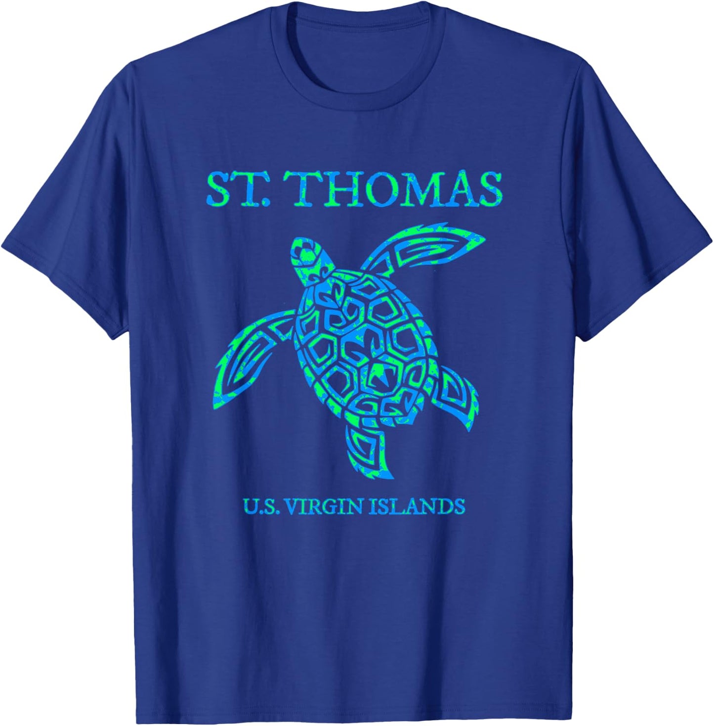 St Thomas Sea Turtles USVI Vacation Souvenir T-Shirt - T-Shirt | Royal