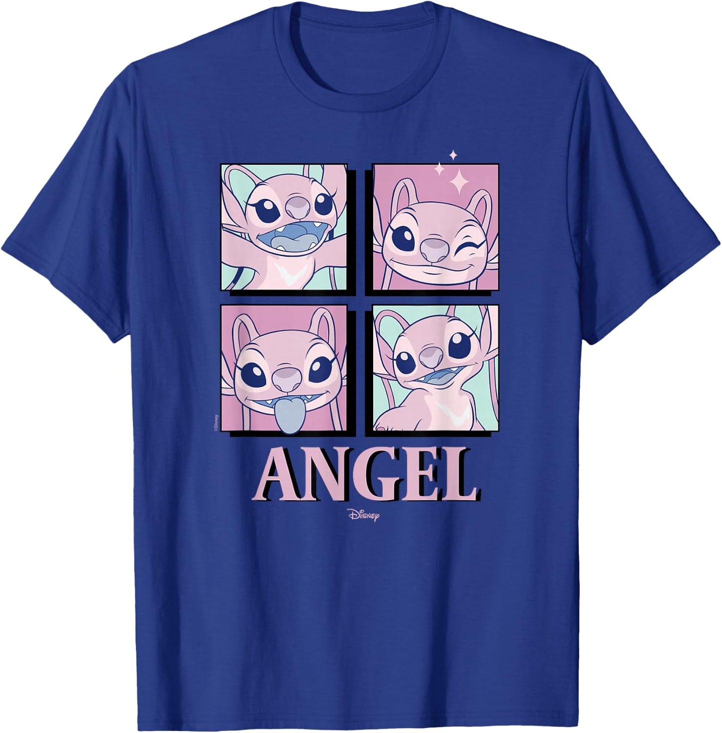 Lilo & Stitch - Angel Grid T-Shirt - T-Shirt | Royal