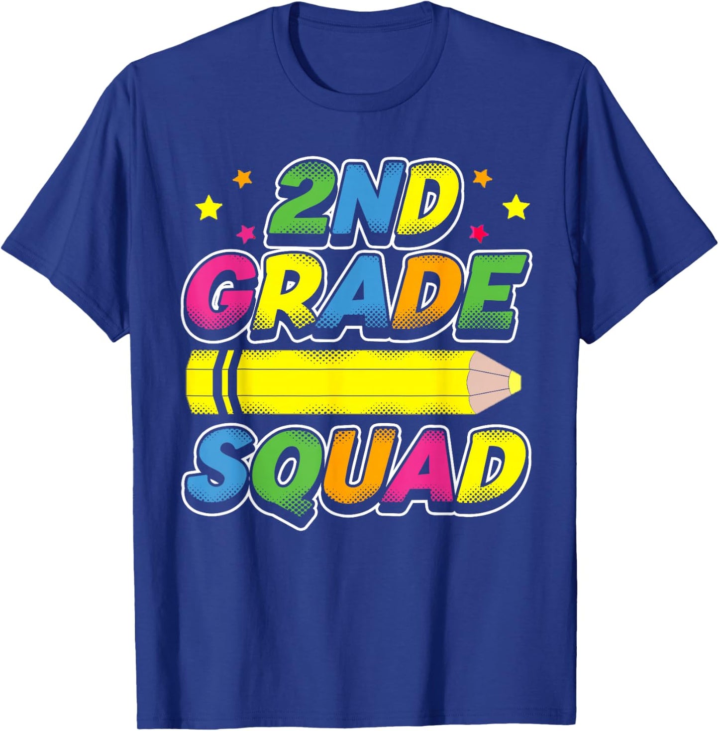 2nd Grade Squad, Teacher & Student Matching, Back To School T-Shirt - T-Shirt | Royal