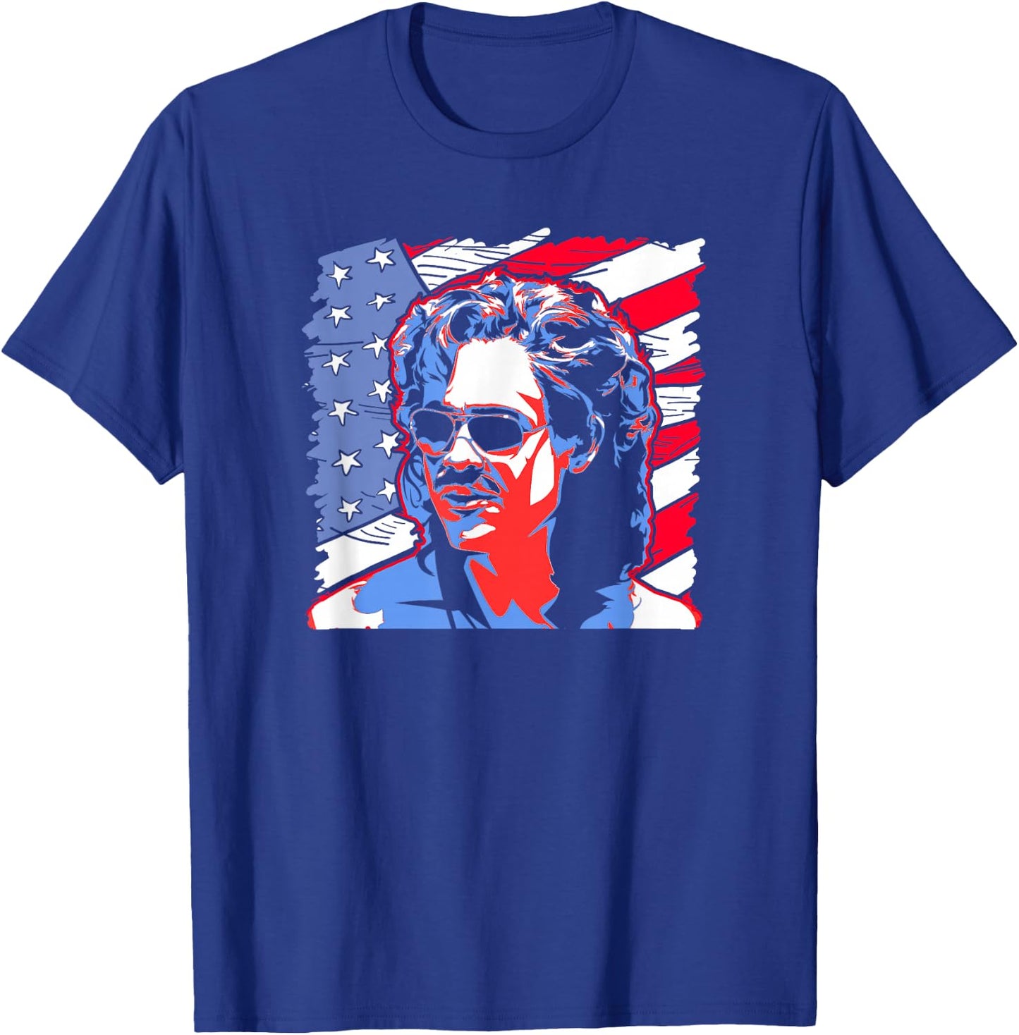Stranger Things Billy Hargrove Flag USA Boy Americana T-Shirt - T-Shirt | Royal