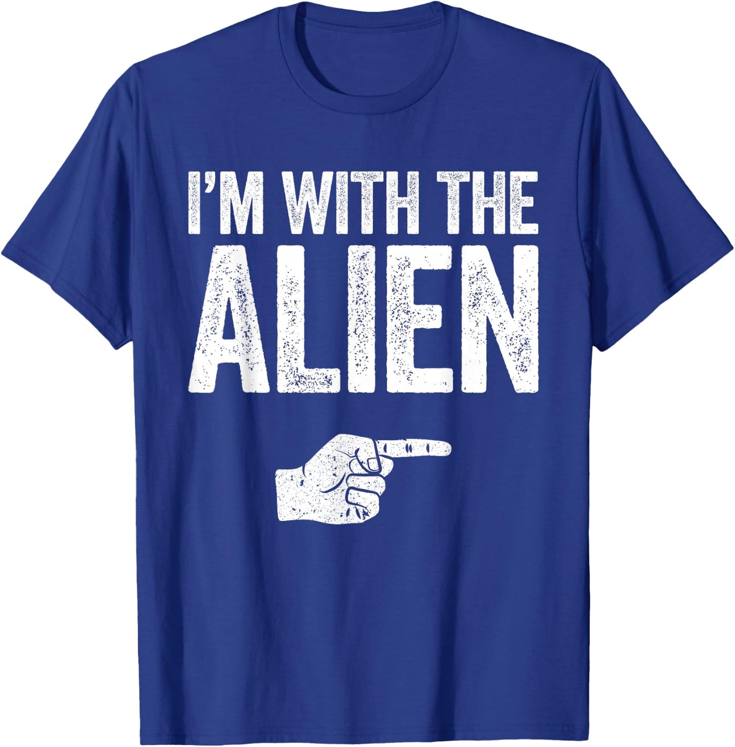 I'm With The Alien Shirt Adult Kids Matching Alien Costume T-Shirt - T-Shirt | Royal