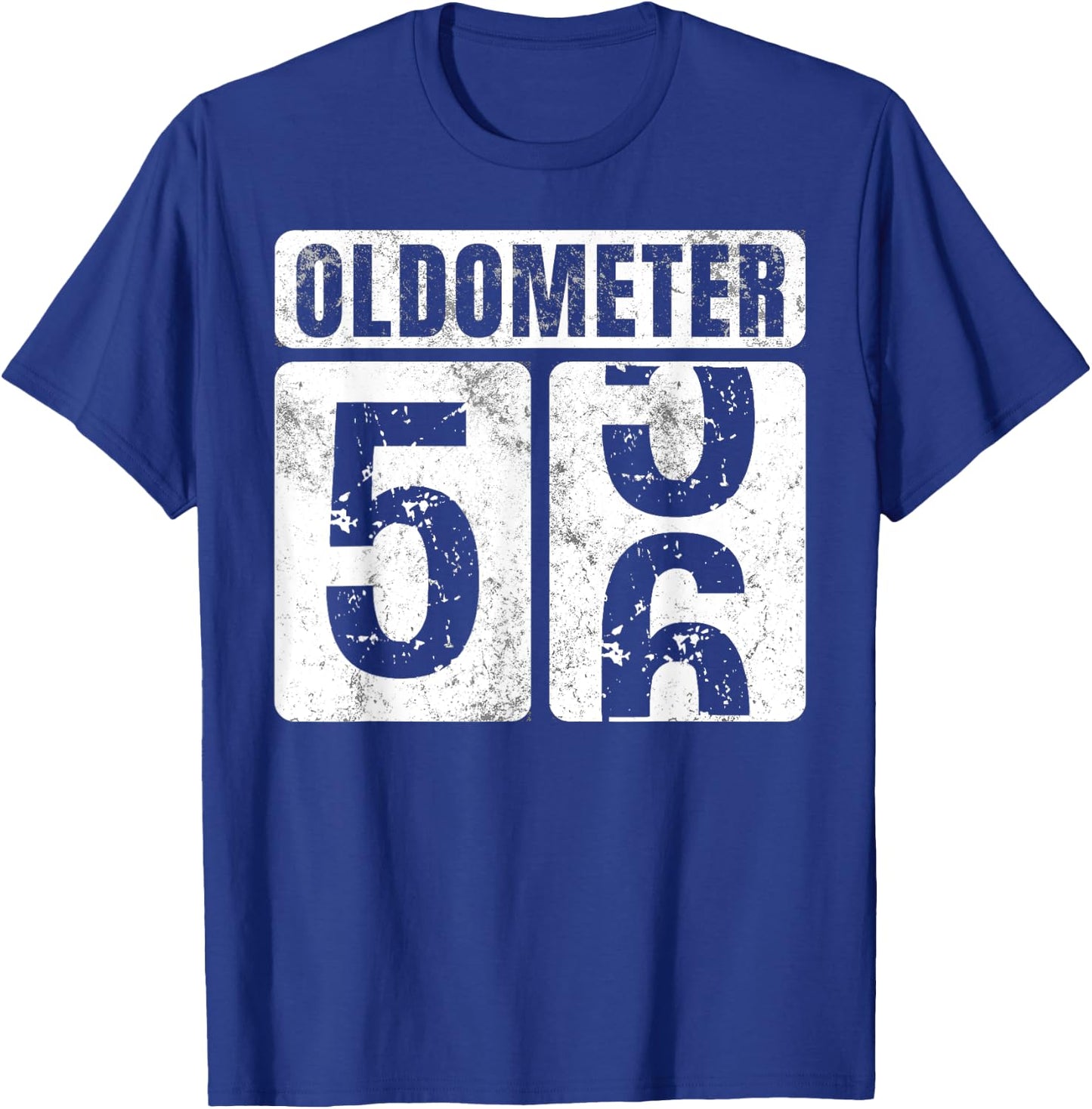 Oldometer 56 Shirt Vintage Funny 56th Birthday Gift T-Shirt - T-Shirt | Royal