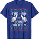 Xmas Man Behind The Belly Dad pregnancy announcement Ugly T-Shirt - T-Shirt | Royal
