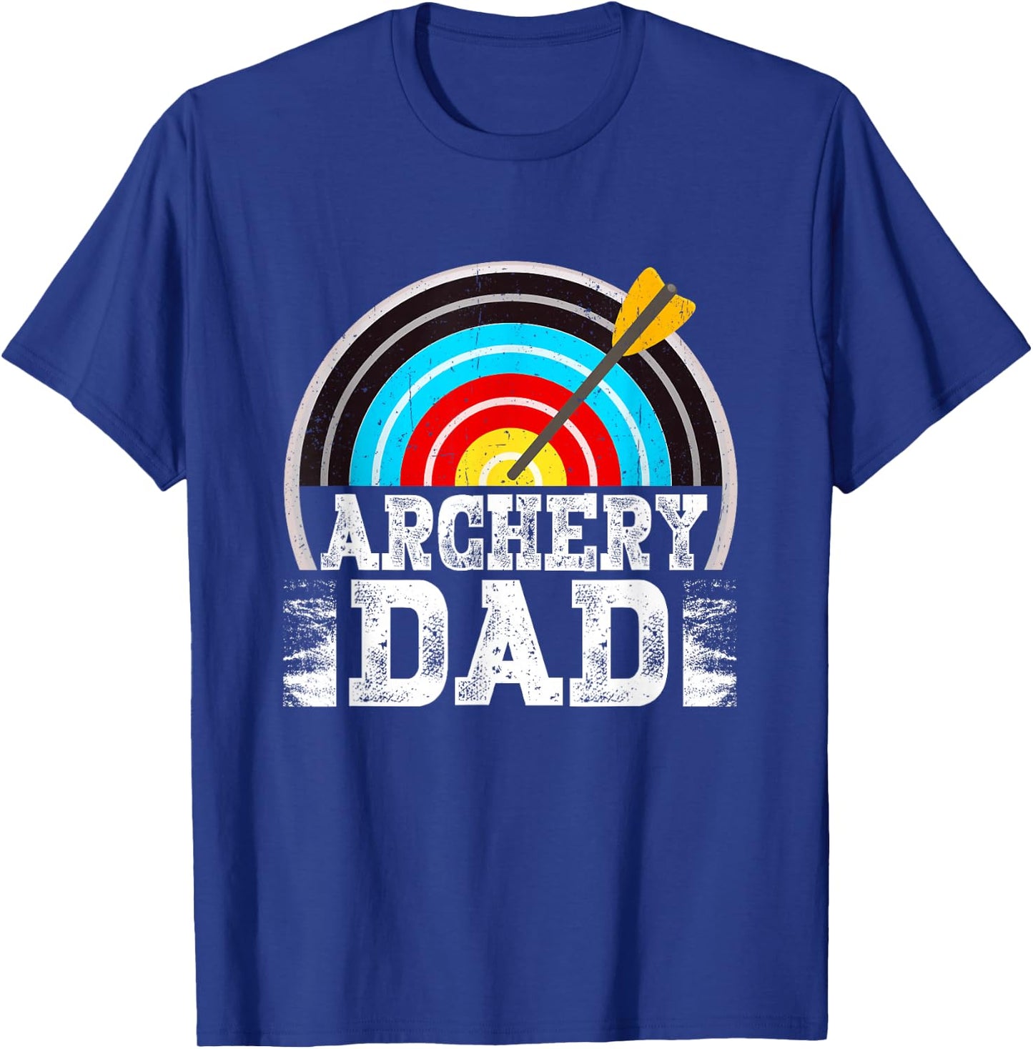 Matching Family Archery Dad Arrow Target Team Photo T-Shirt - T-Shirt | Royal