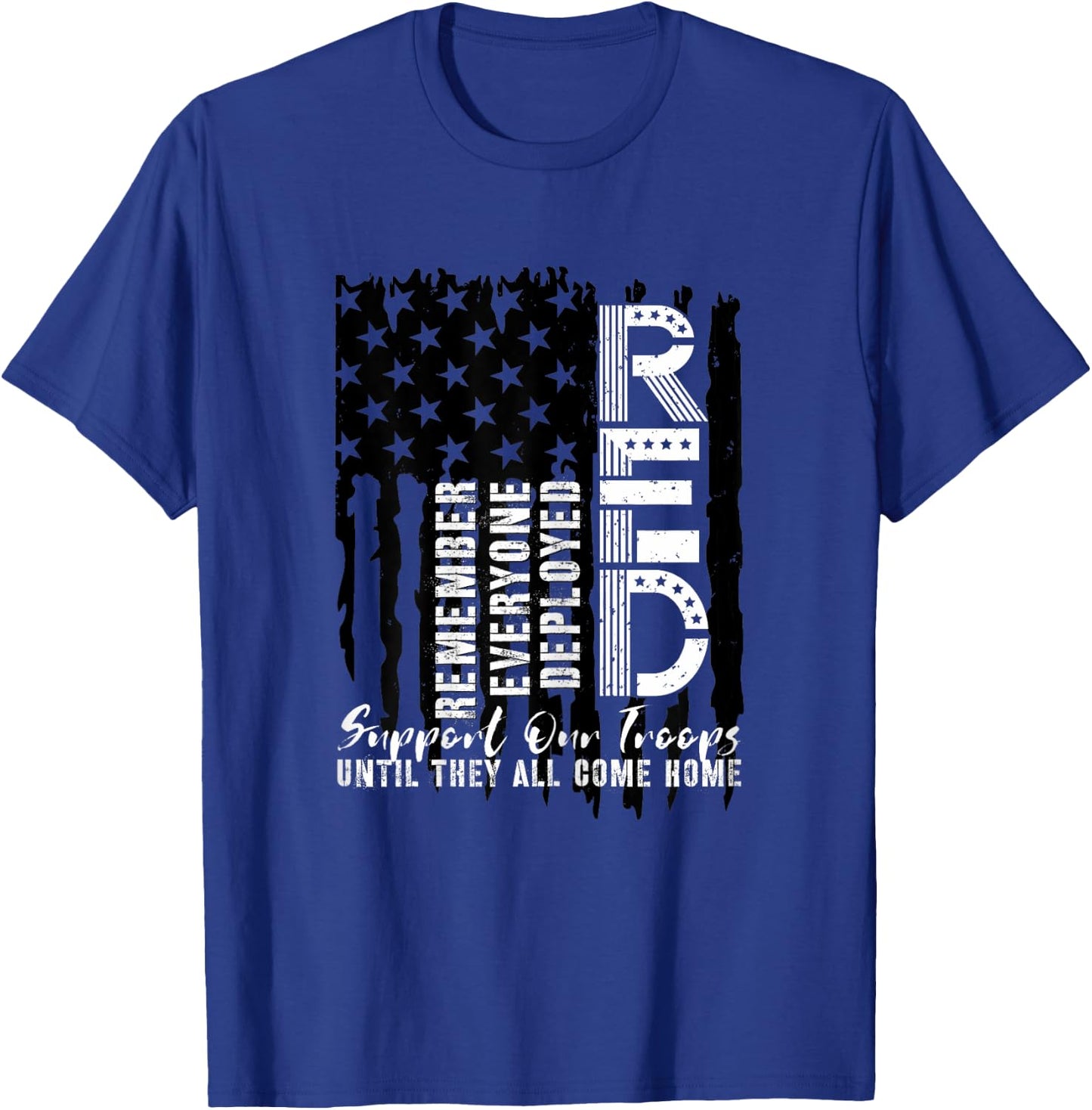 On Friday We Wear Red Friday Military Support troops US Flag T-Shirt - T-Shirt | Royal
