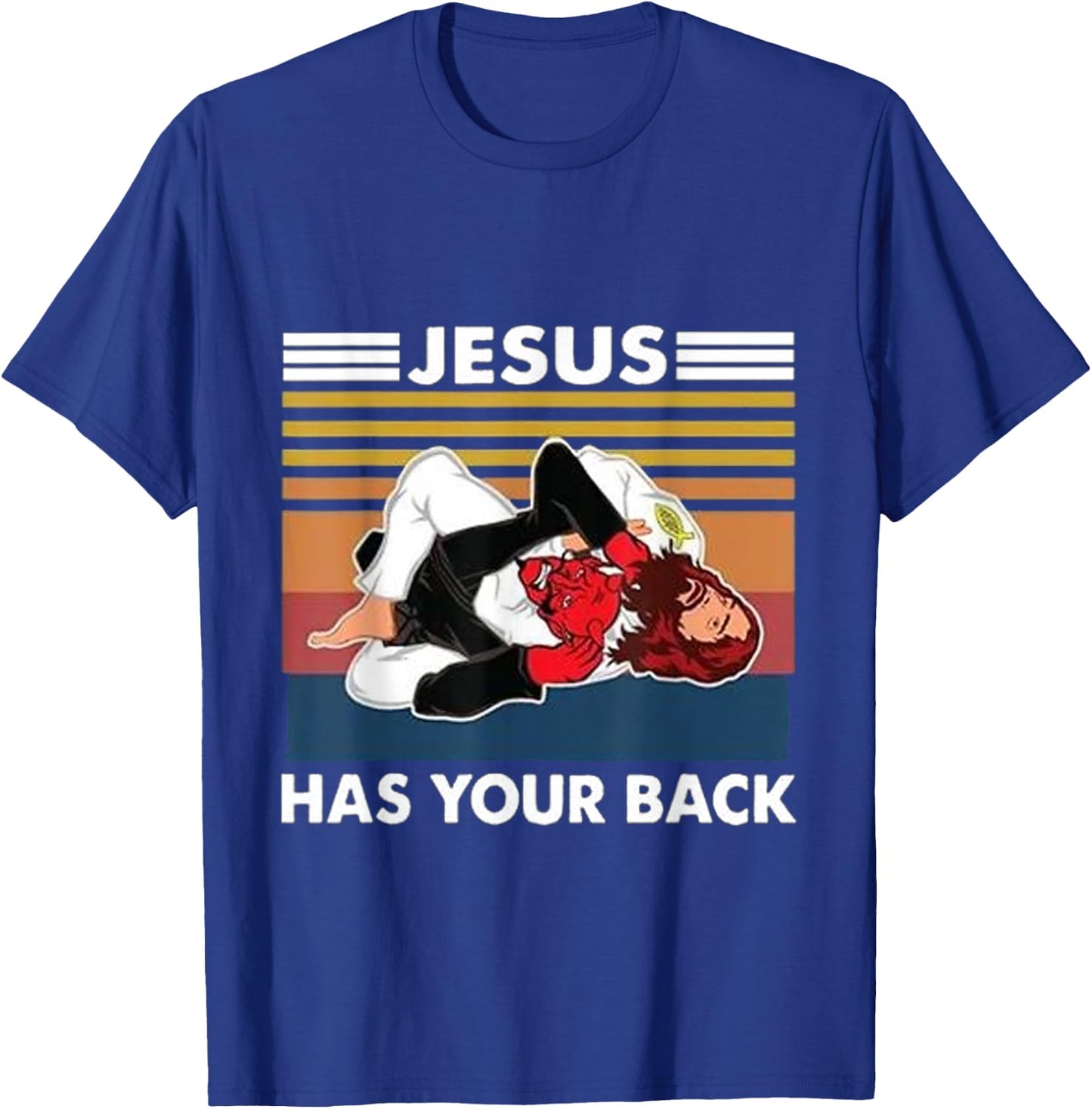 Jesus has your back Karate T-Shirt - T-Shirt | Royal