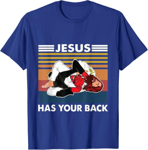 Jesus has your back Karate T-Shirt - T-Shirt | Royal