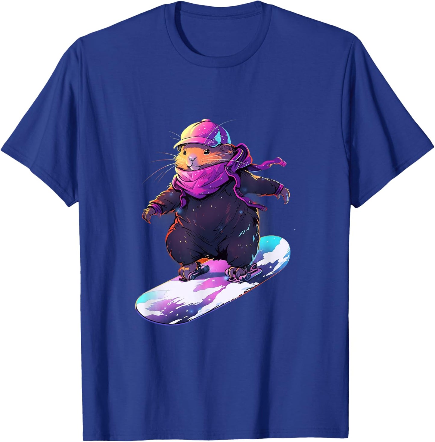 Capybara Snowboard Rider Snowboarder Snowboarder Snowboarder Snowbo T-Shirt - T-Shirt | Royal