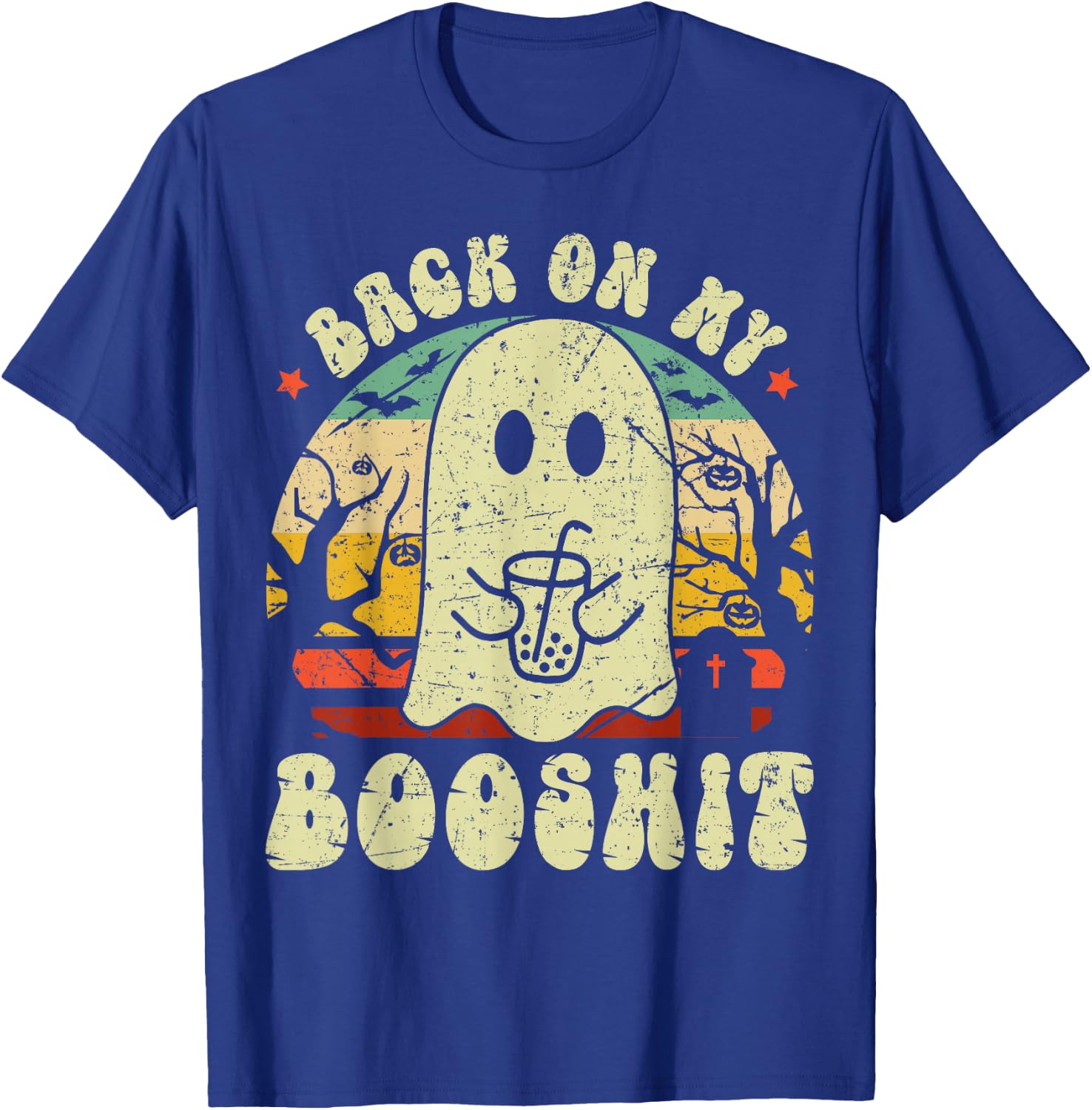 Back On My BooShit Funny Boo Ghost Halloween Costume T-Shirt - T-Shirt | Royal