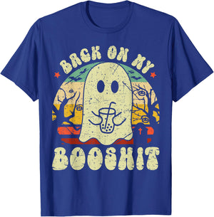 Back On My BooShit Funny Boo Ghost Halloween Costume T-Shirt - T-Shirt | Royal