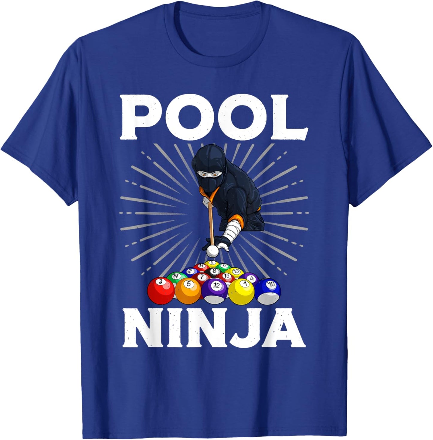 Cool Billiards Art Women Pool Player Ninja Billiard T-Shirt - T-Shirt | Royal