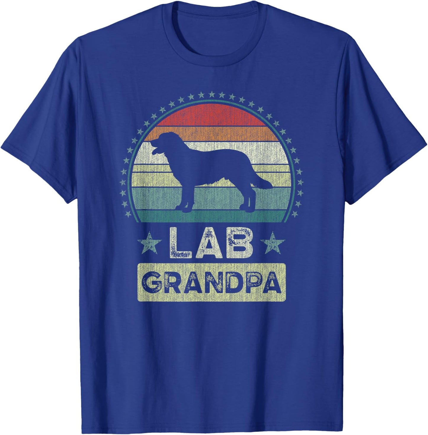 Lab Grandpa, Father's Day, Labrador Grandfather T-Shirt - T-Shirt | Royal