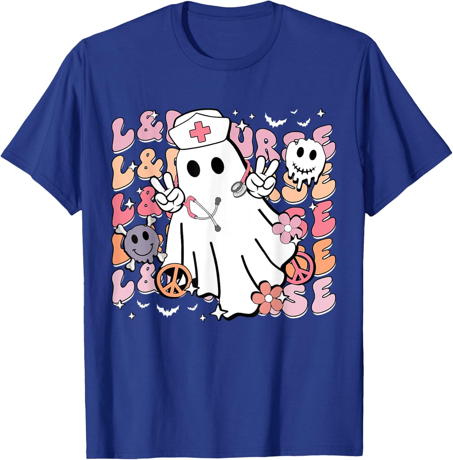 Groovy Labor & Delivery Funny Halloween Costume L&D Nurse T-Shirt - T-Shirt | Royal
