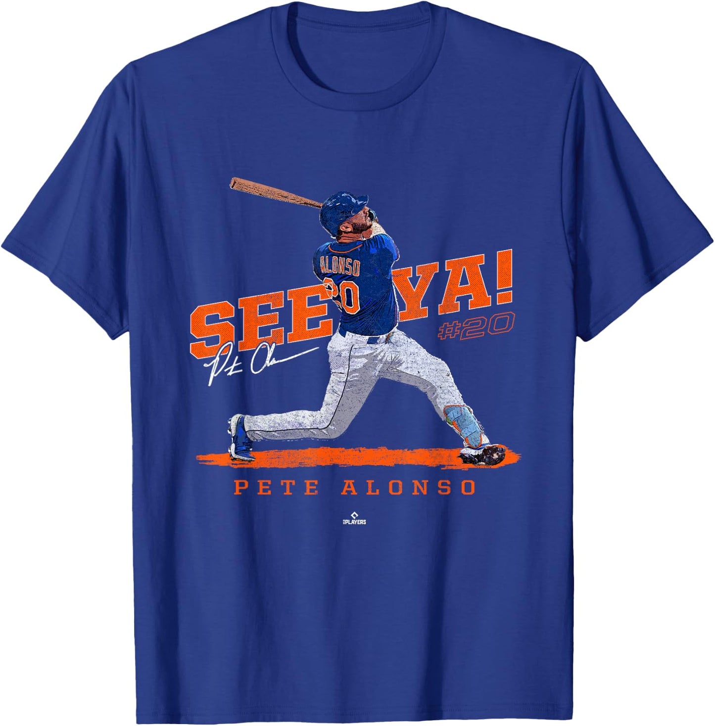See Ya! Pete Alonso New York MLBPA T-Shirt - T-Shirt | Royal