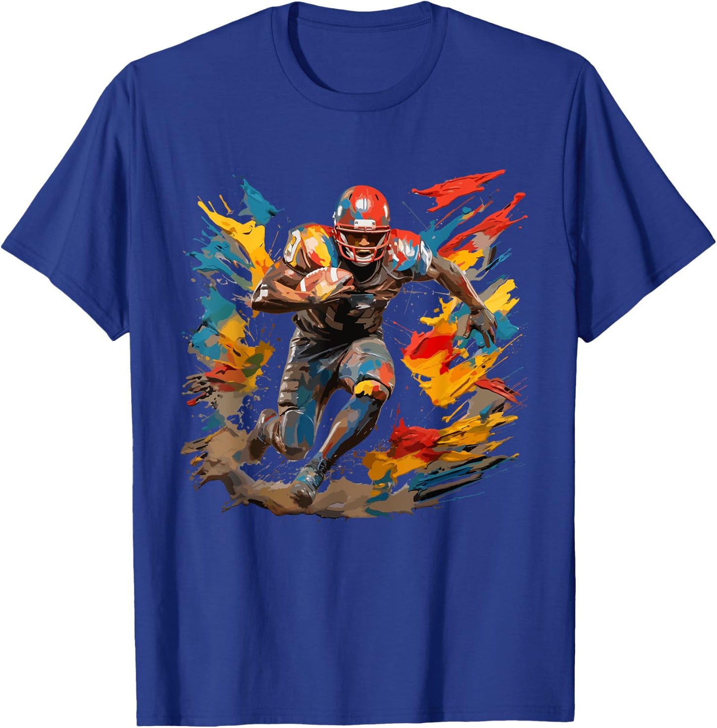 Football player paint T-Shirt - T-Shirt | Royal