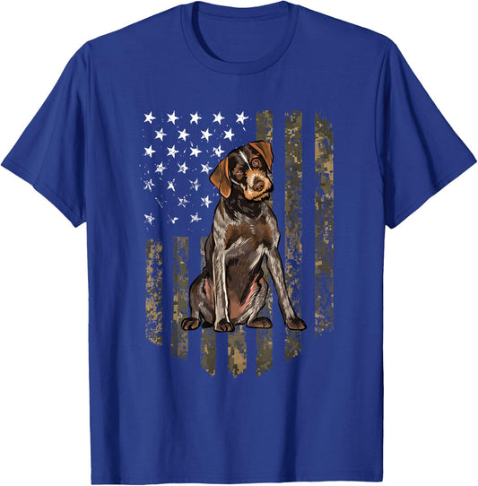 German Wire Hair Camouflage Colour T-Shirt - T-Shirt | Royal