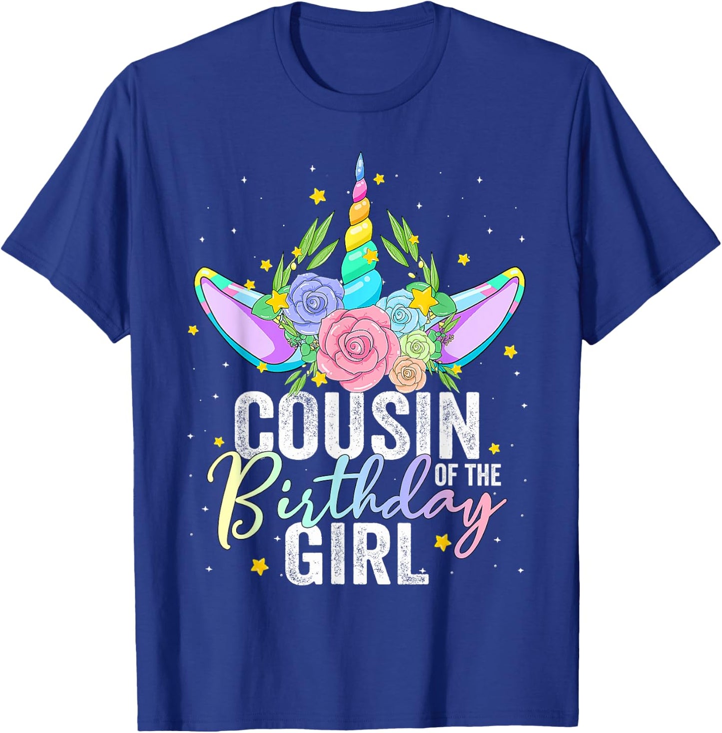 Cousin Of The Birthday Girl Gift Unicorn Birthday T-Shirt - T-Shirt | Royal
