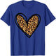 Love Cheetah Leopard Print Heart Valentines Day Girls Women T-Shirt - T-Shirt | Royal