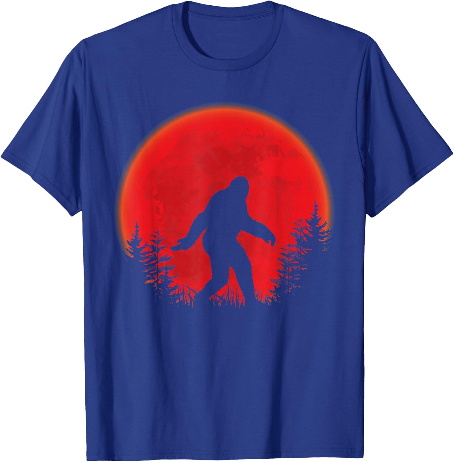 Halloween Shirt Boys Kids Blood Moon Bigfoot T-Shirt - T-Shirt | Royal