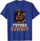 Future Cowboy, African American Rodeo Cowboy Boy Kids T-Shirt - T-Shirt | Royal