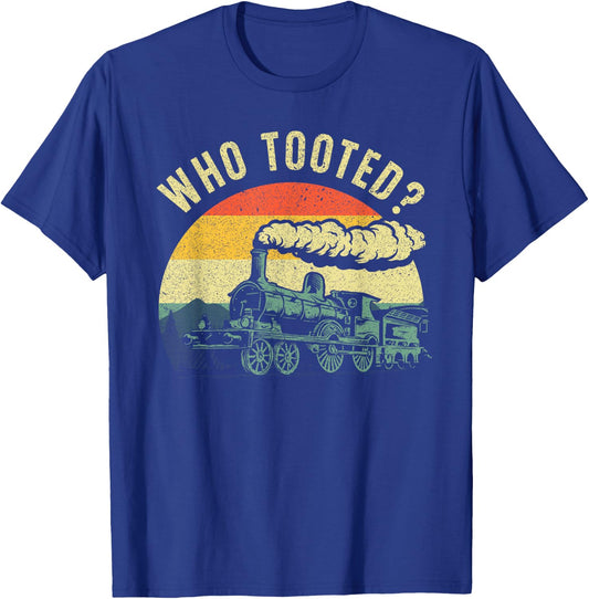 Cute Train Art Women Train Collector Railroad Lover T-Shirt - T-Shirt | Royal