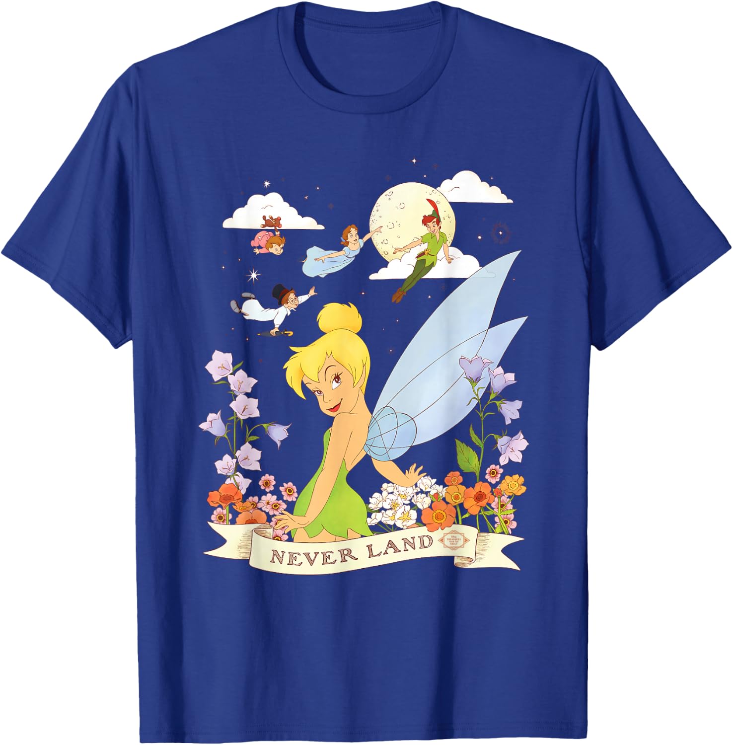 Disney Peter Pan Tinker Bell Never Land Flowers and Flight T-Shirt - T-Shirt | Royal