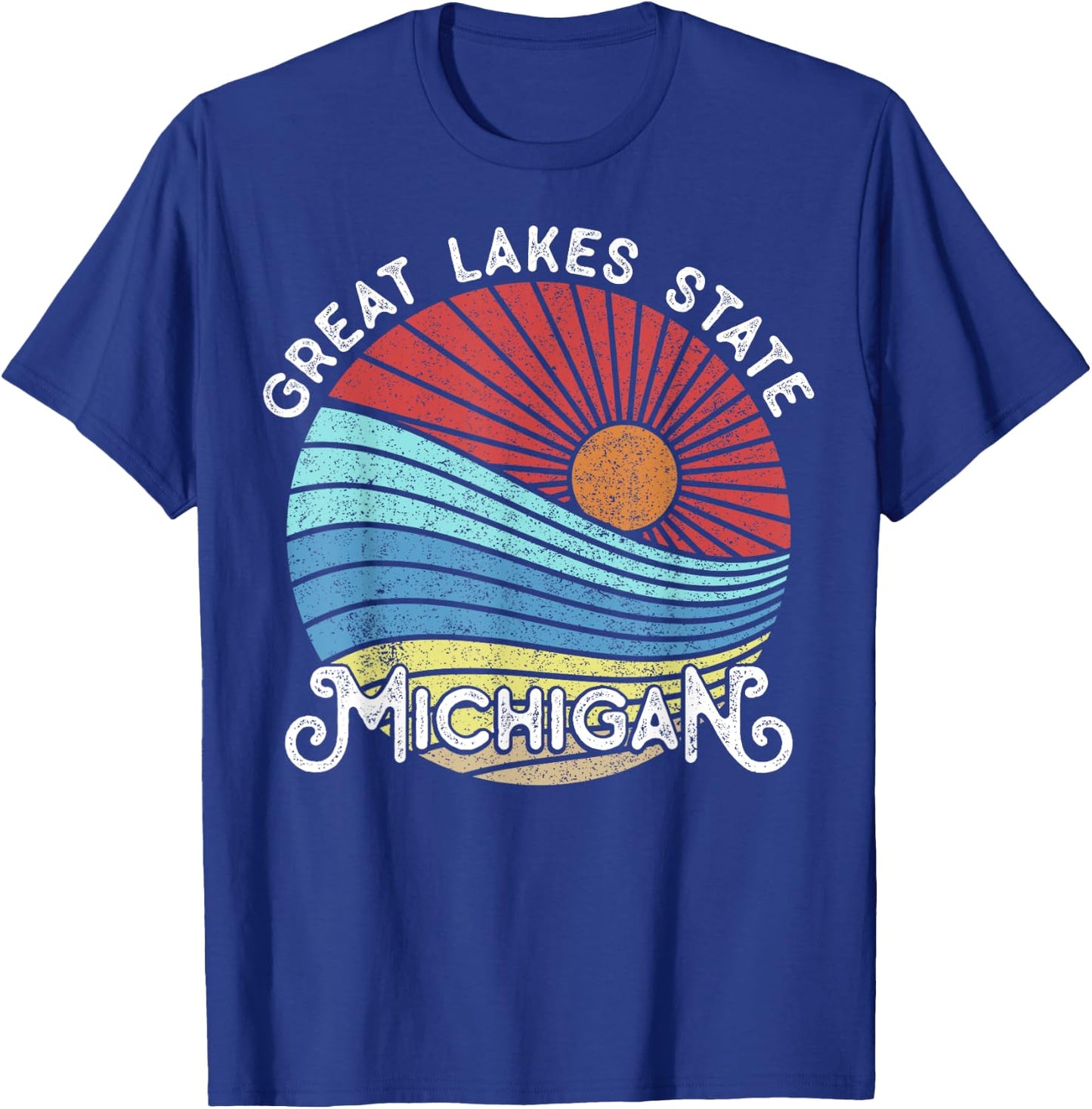 Great Lakes State Michigan Yooper Michiganian Vacation T-Shirt - T-Shirt | Royal