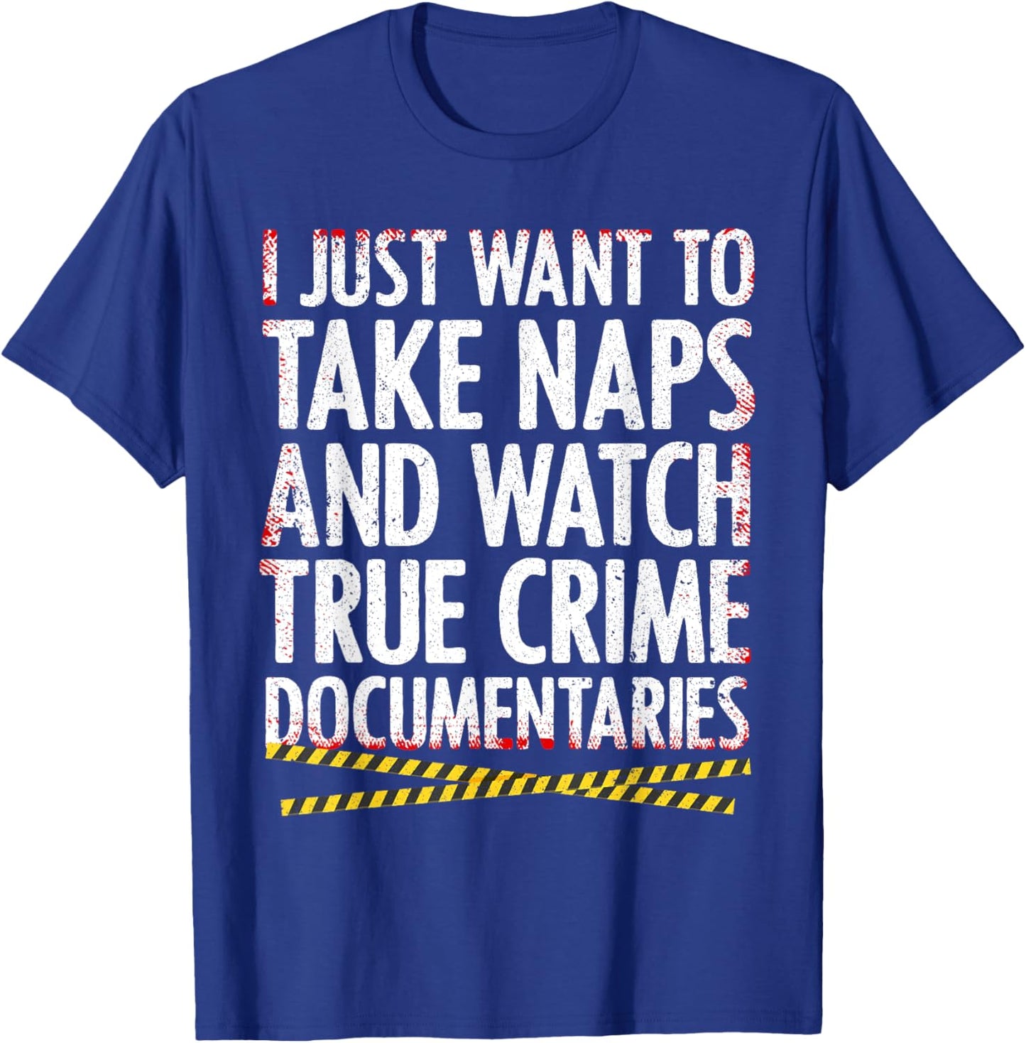 Cool True Crime Women Crime Lover Nap Documentaries T-Shirt - T-Shirt | Royal