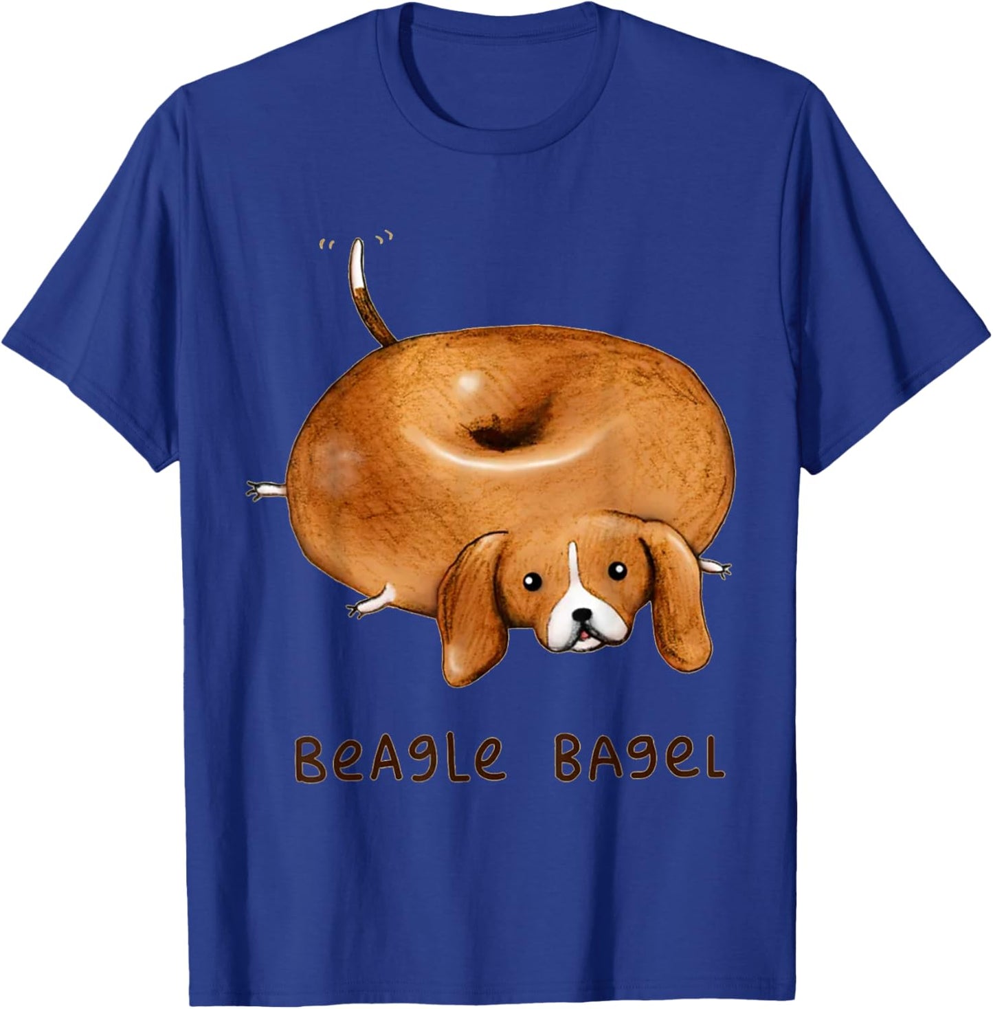 Beagle Bagel - Funny Cute Dog Women Kids T-Shirt - T-Shirt | Royal