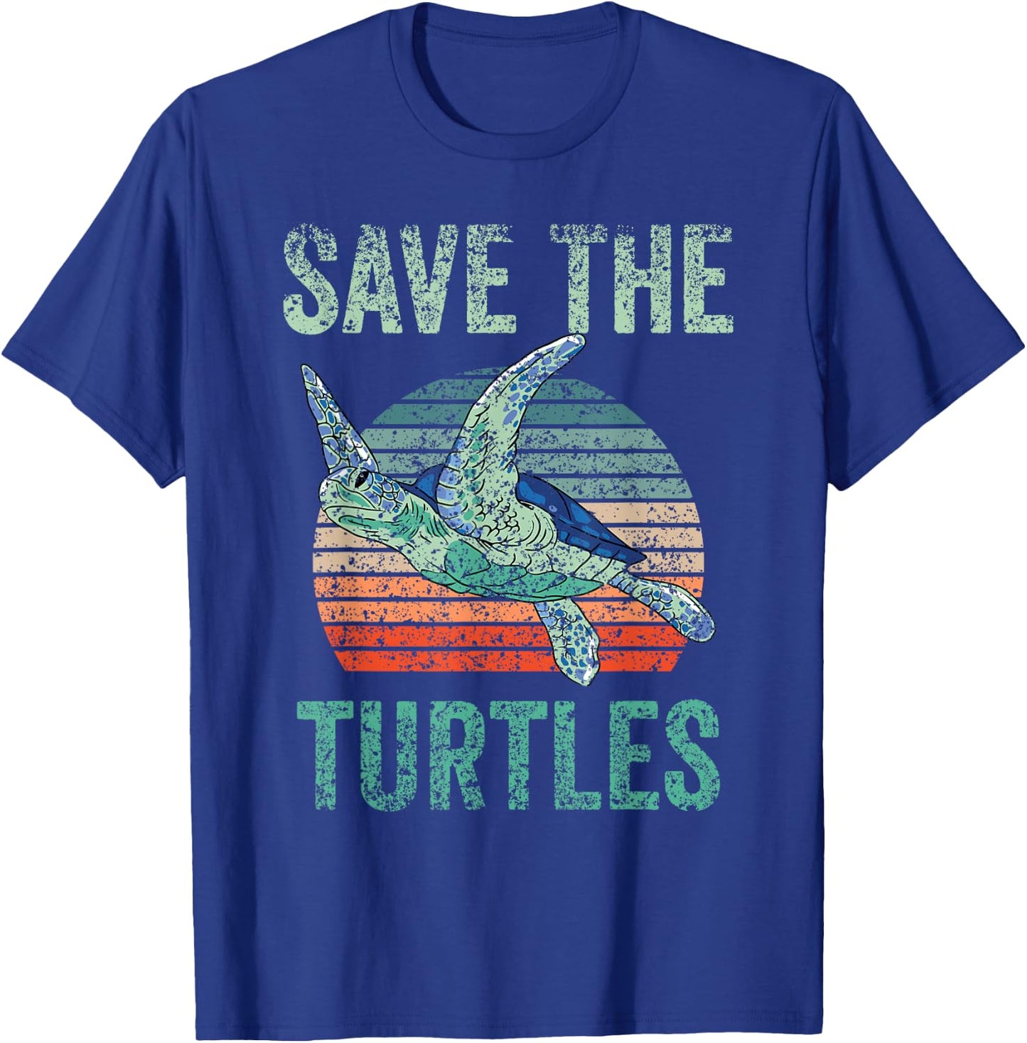 Save The Turtles Animal Turtle Pet Lover T-Shirt - T-Shirt | Royal