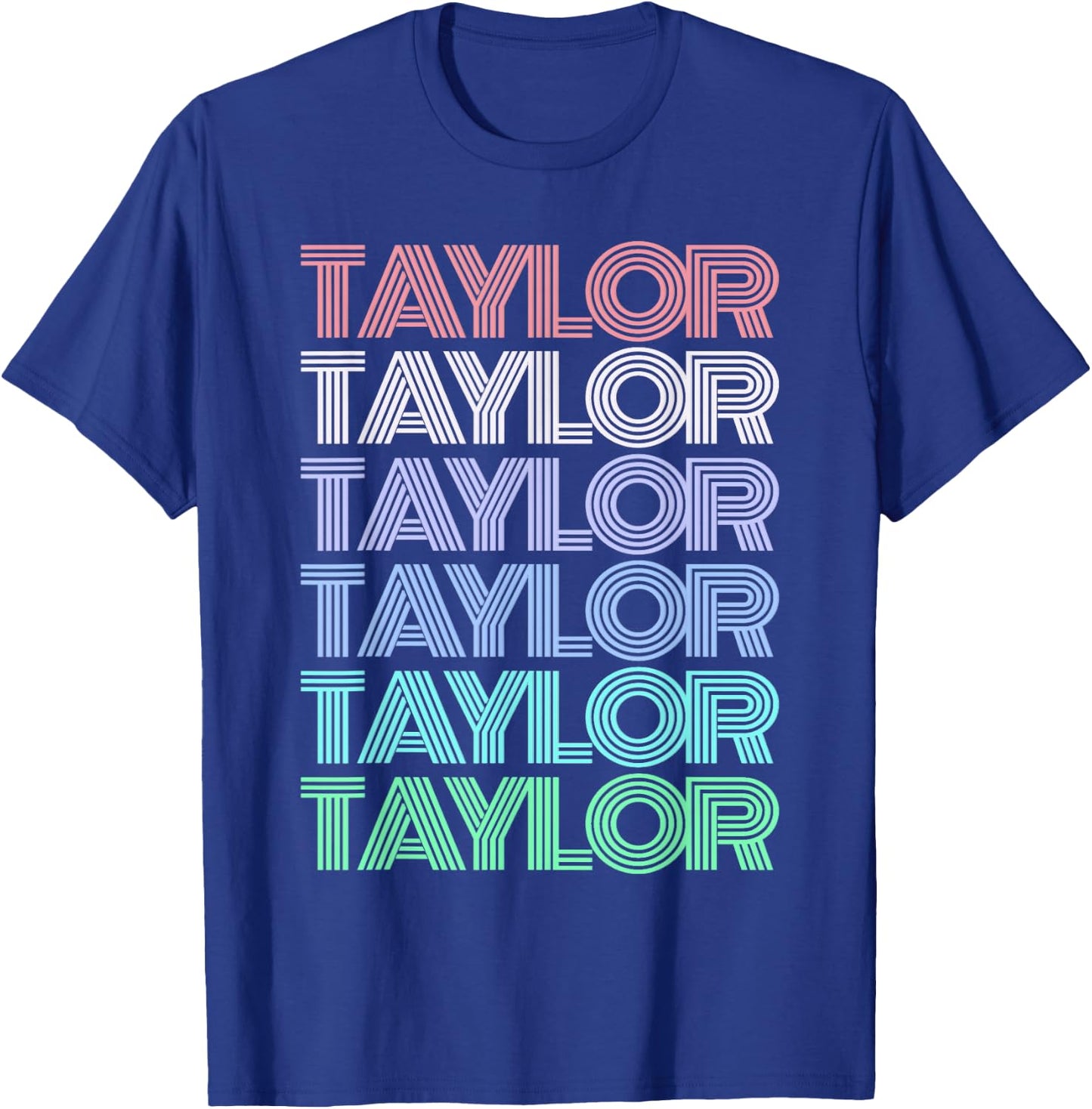Retro TAYLOR First Name Personalized Girl Boy Groovy Bday T-Shirt - T-Shirt | Royal