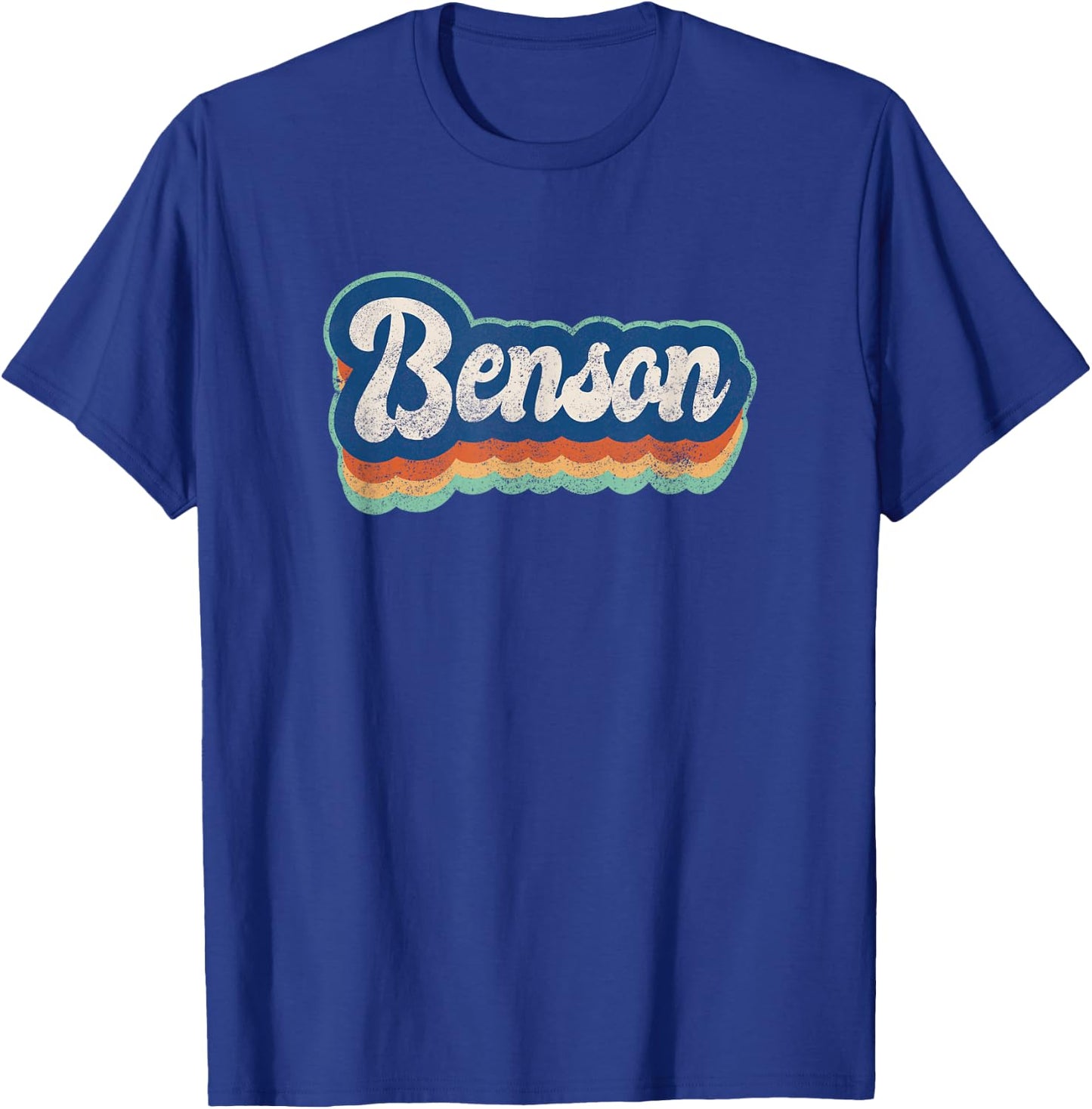 Benson First Name Boy Vintage Style 70s 80s Personalized T-Shirt - T-Shirt | Royal