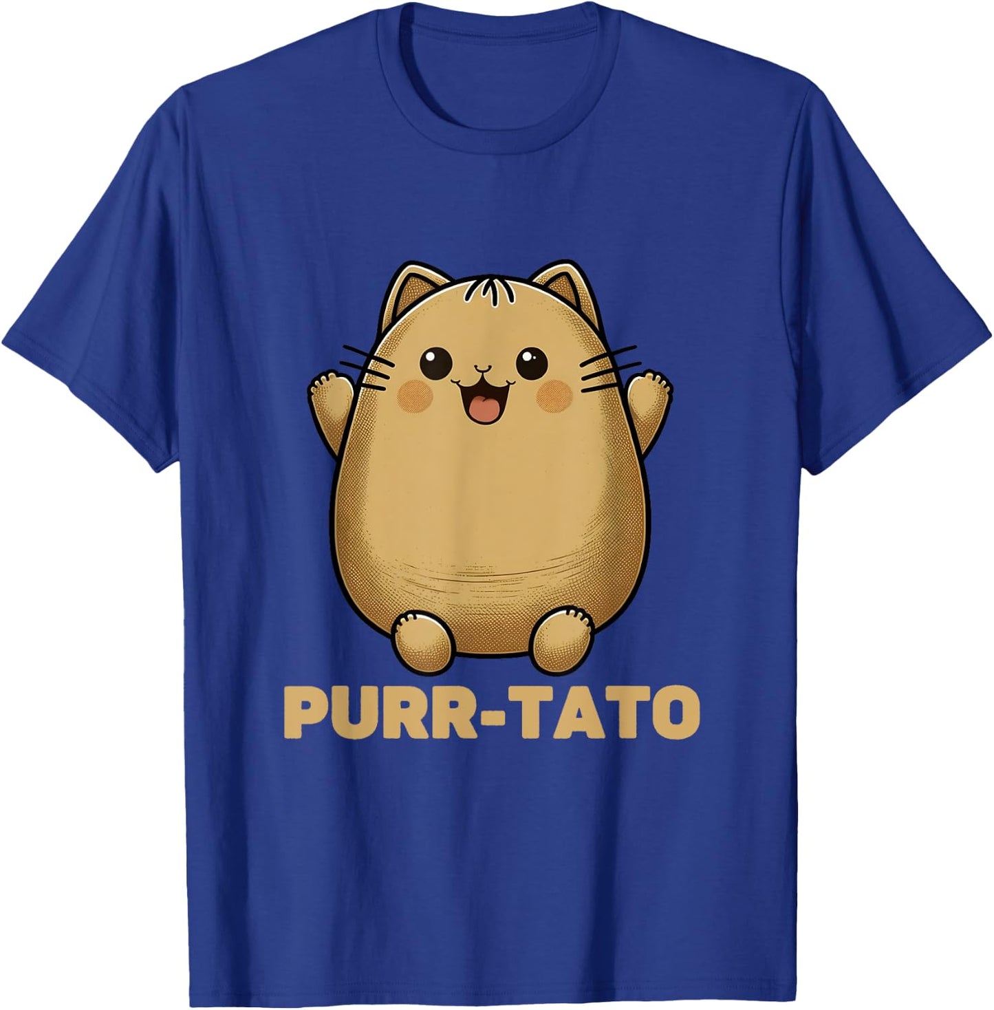 Cute Purr-Tato Potato Cat Lover Potato Lover Men Women Girls Kids T-Shirt - T-Shirt | Royal