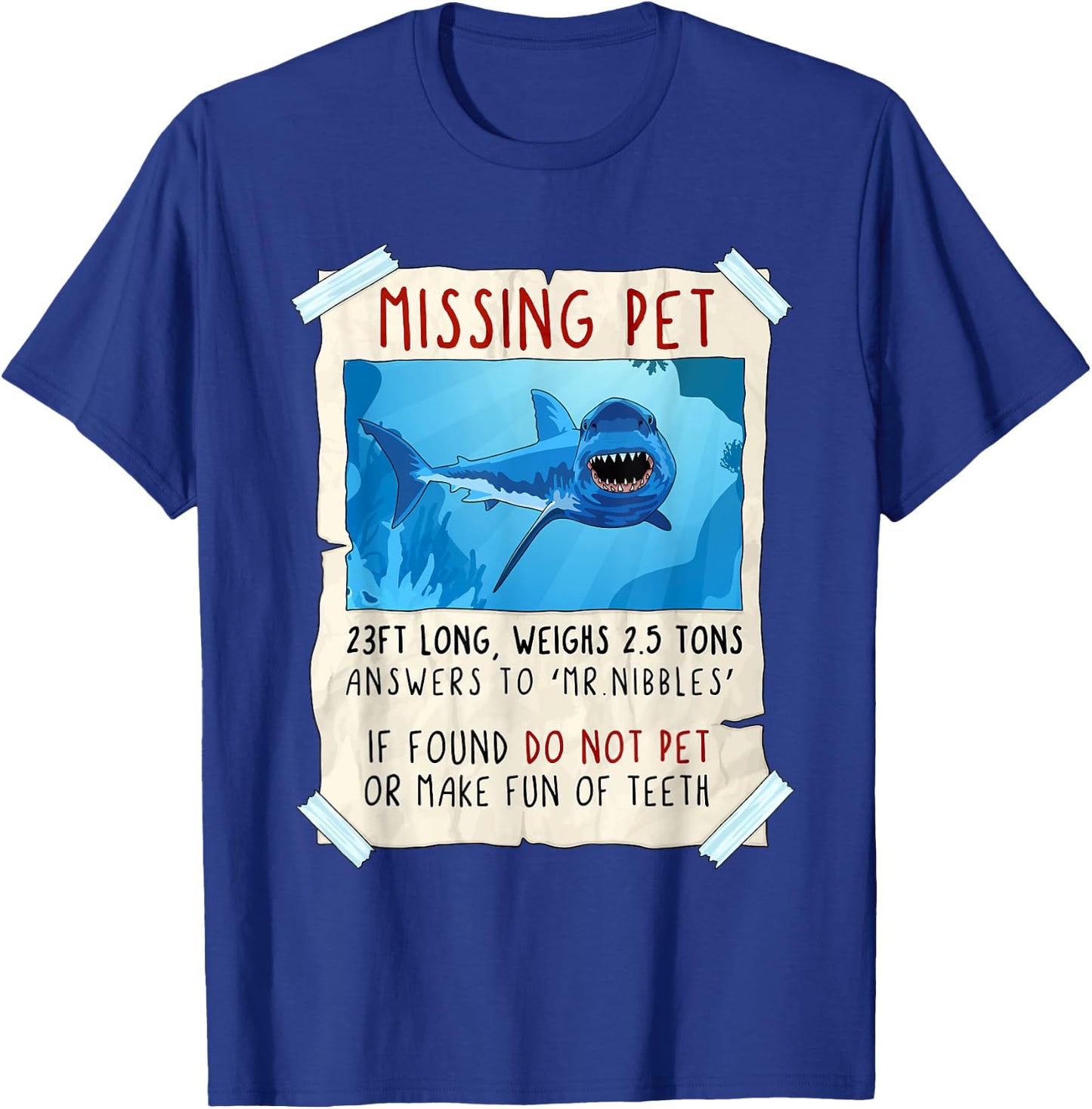 Funny Shark Lover, Shark Art, Sea Animals, Shark T-Shirt - T-Shirt | Royal