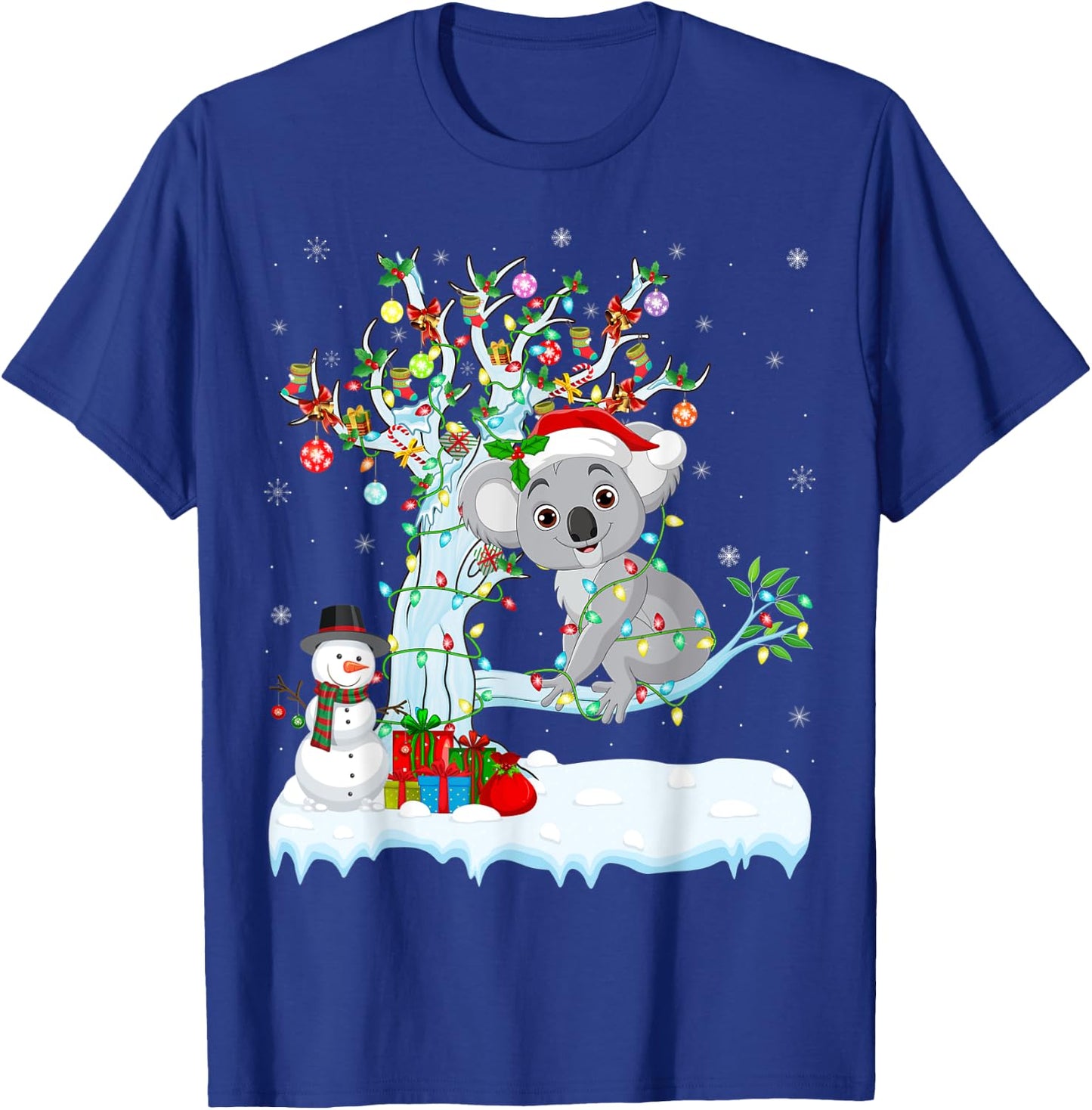 Koala Xmas Element Tree Lighting Koala Christmas T-Shirt - T-Shirt | Royal