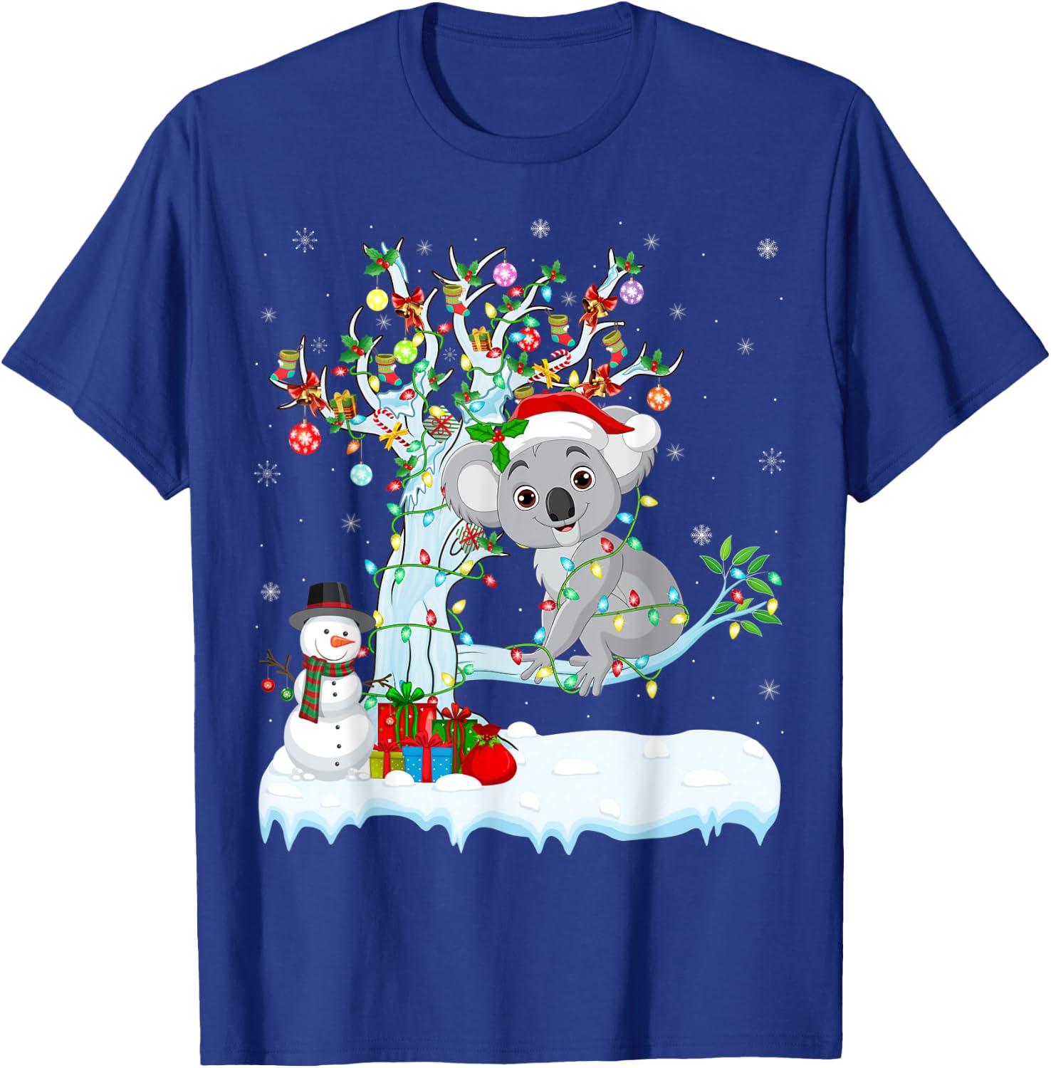Koala Xmas Element Tree Lighting Koala Christmas T-Shirt - T-Shirt | Royal