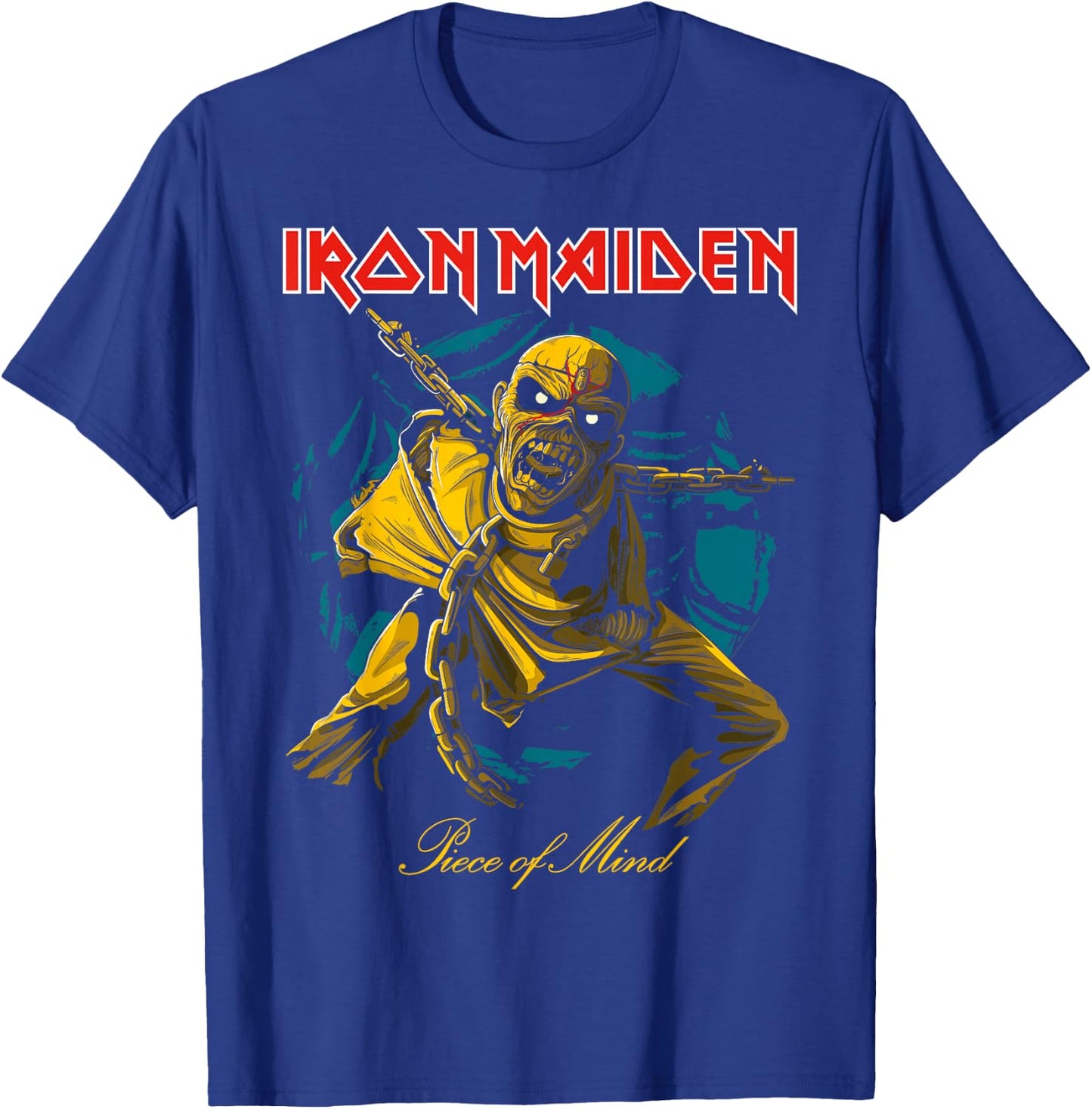 Iron Maiden - POM Gold Eddie T-Shirt - T-Shirt | Royal