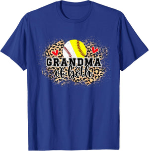 Grandma Of Both Baseball Softball Grandma T-Shirt - T-Shirt | Royal