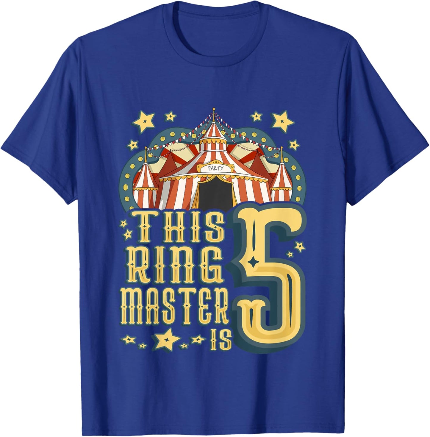 Kids This Ringmaster is 5 - Vintage Circus - fifth Birthday T-Shirt - T-Shirt | Royal