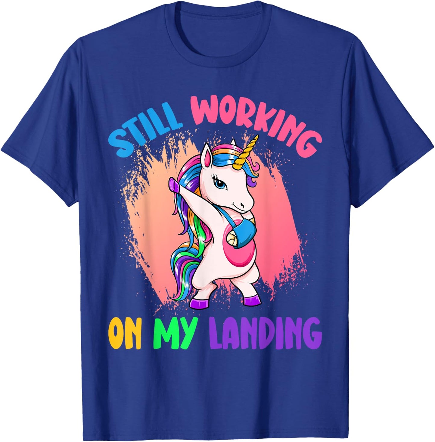 Still working on my landing Unicorn Mystical Unicorns T-Shirt - T-Shirt | Royal